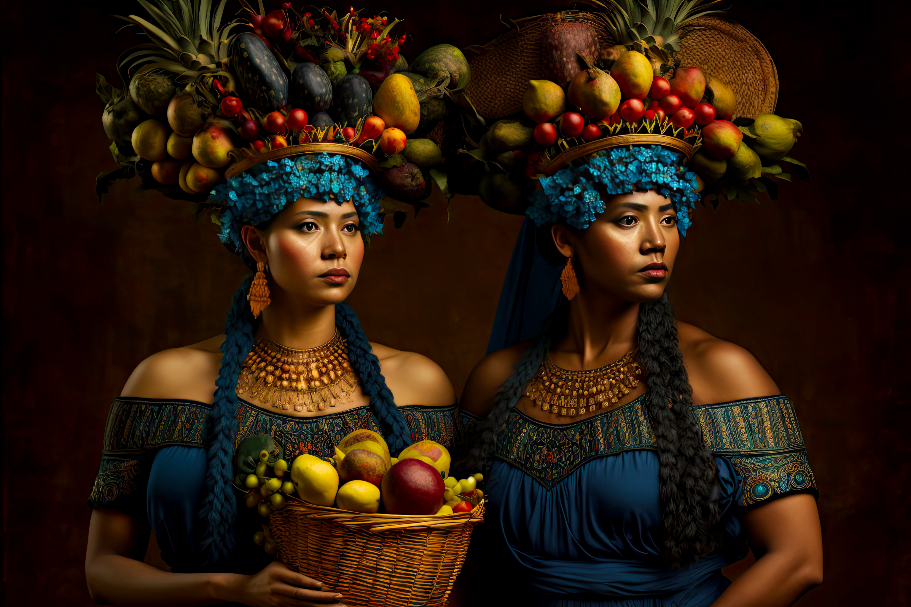 Rainforest Princesses With Fruit