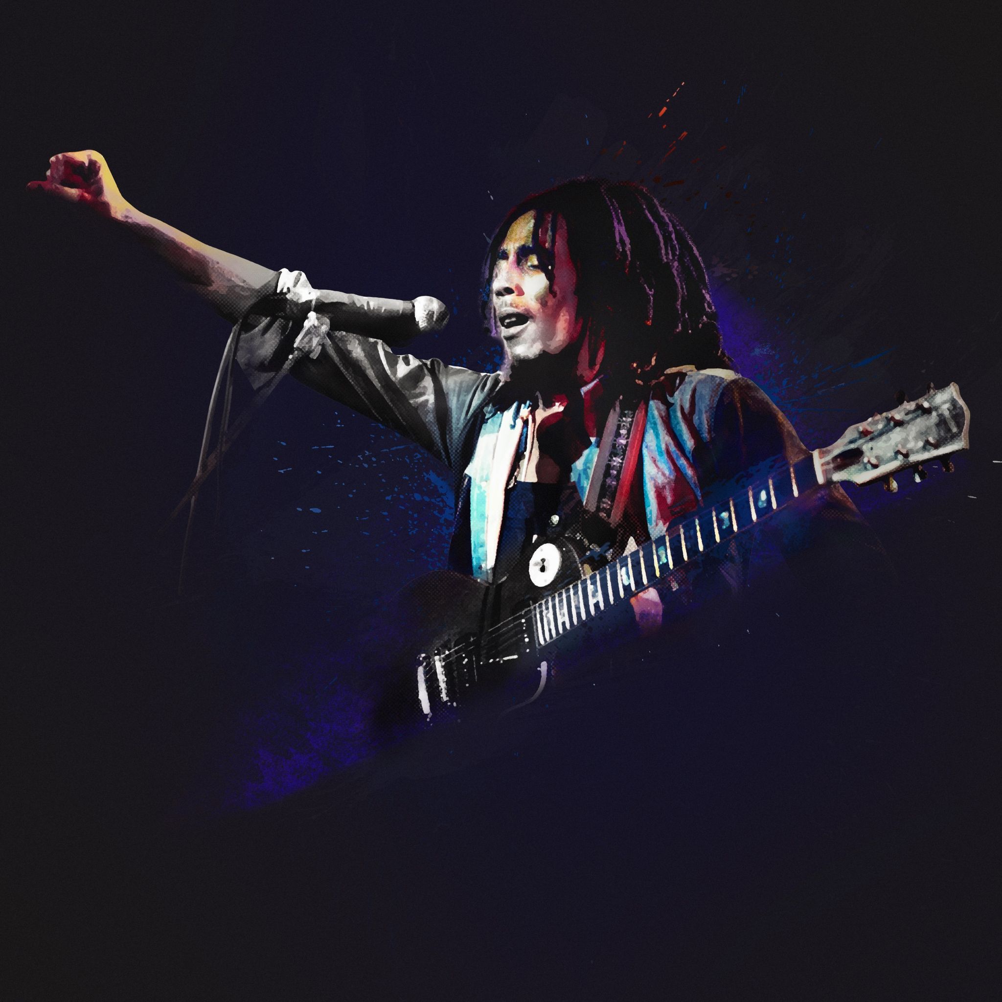 « King of Reggae » /// Digital painting of Bob Marley