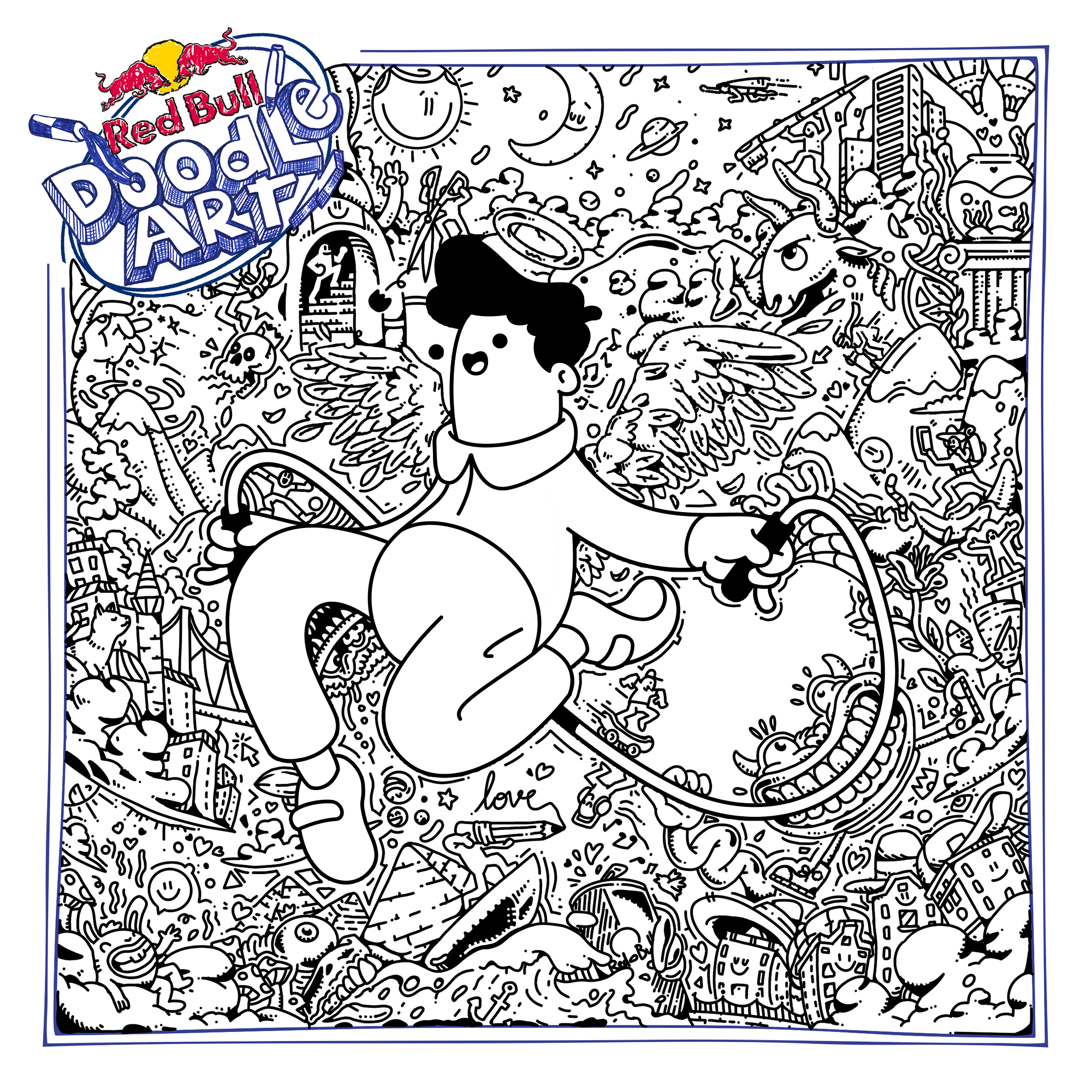 Red Bull Doodle Art Collection mentored by Burnt Toast #9959/12935