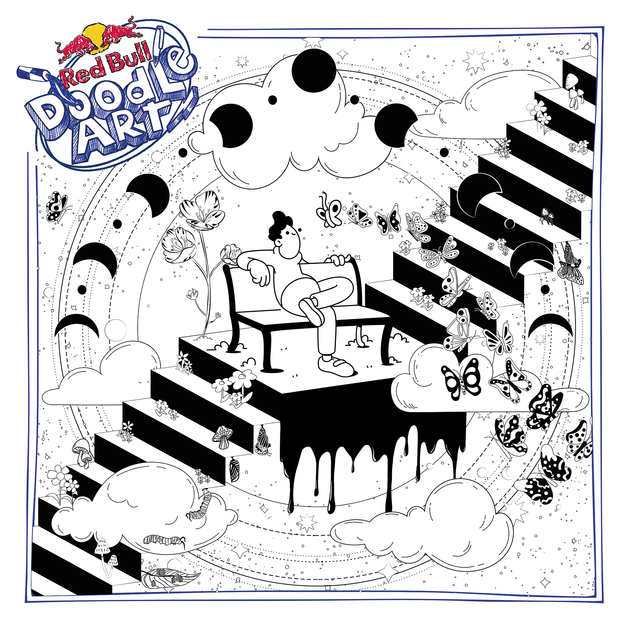 Red Bull Doodle Art Collection mentored by Burnt Toast #11290/12935