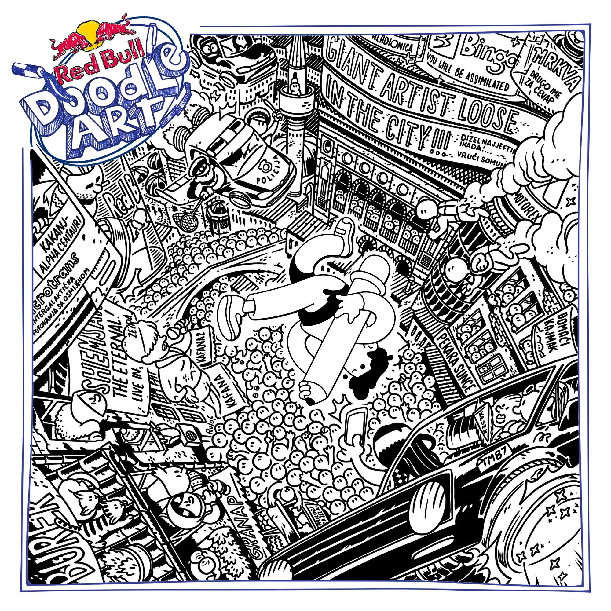 Red Bull Doodle Art Collection mentored by Burnt Toast #9910/12935