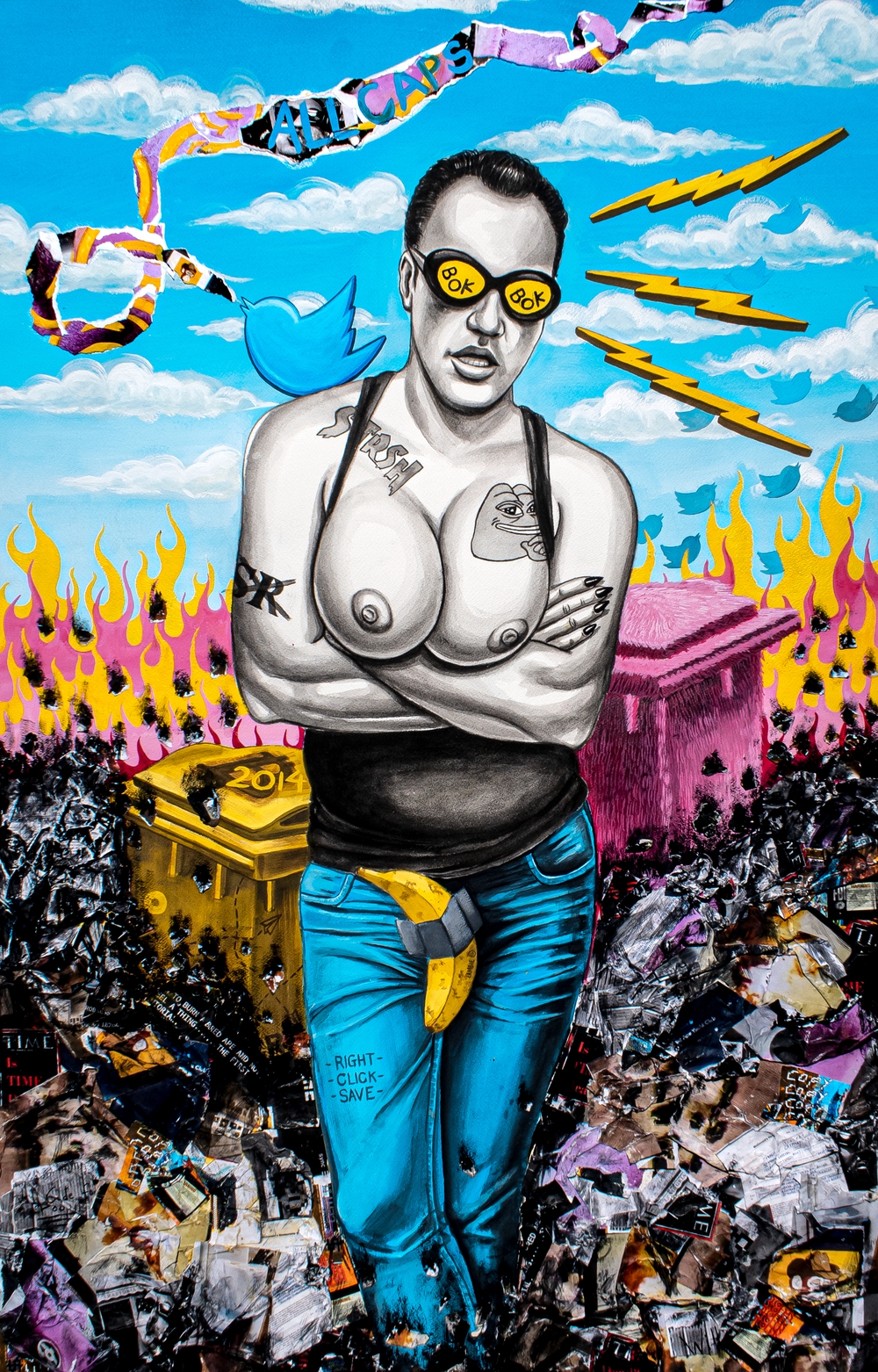 ‘ROBNESS’ PORTRAIT OF A MAN AND HIS MILLION DOLLAR TRASH