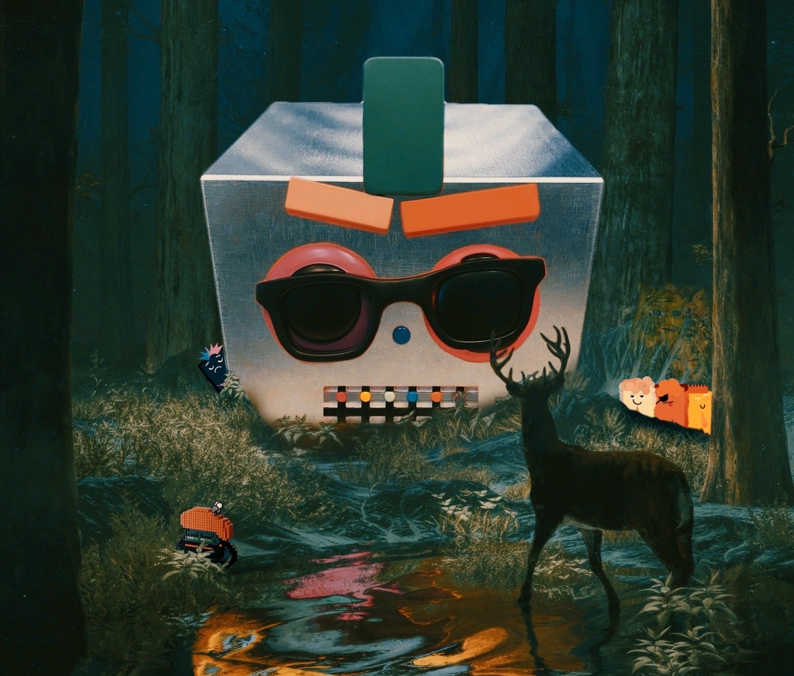 A Ham Falls in the Forest