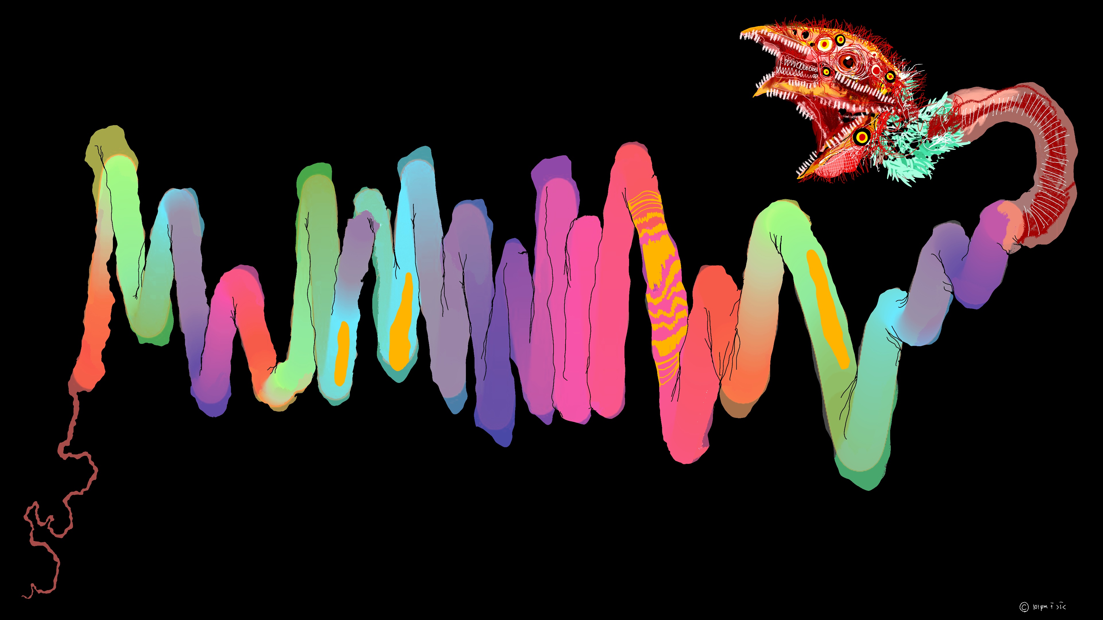 Chromie Tapeworm Micrograph <c>