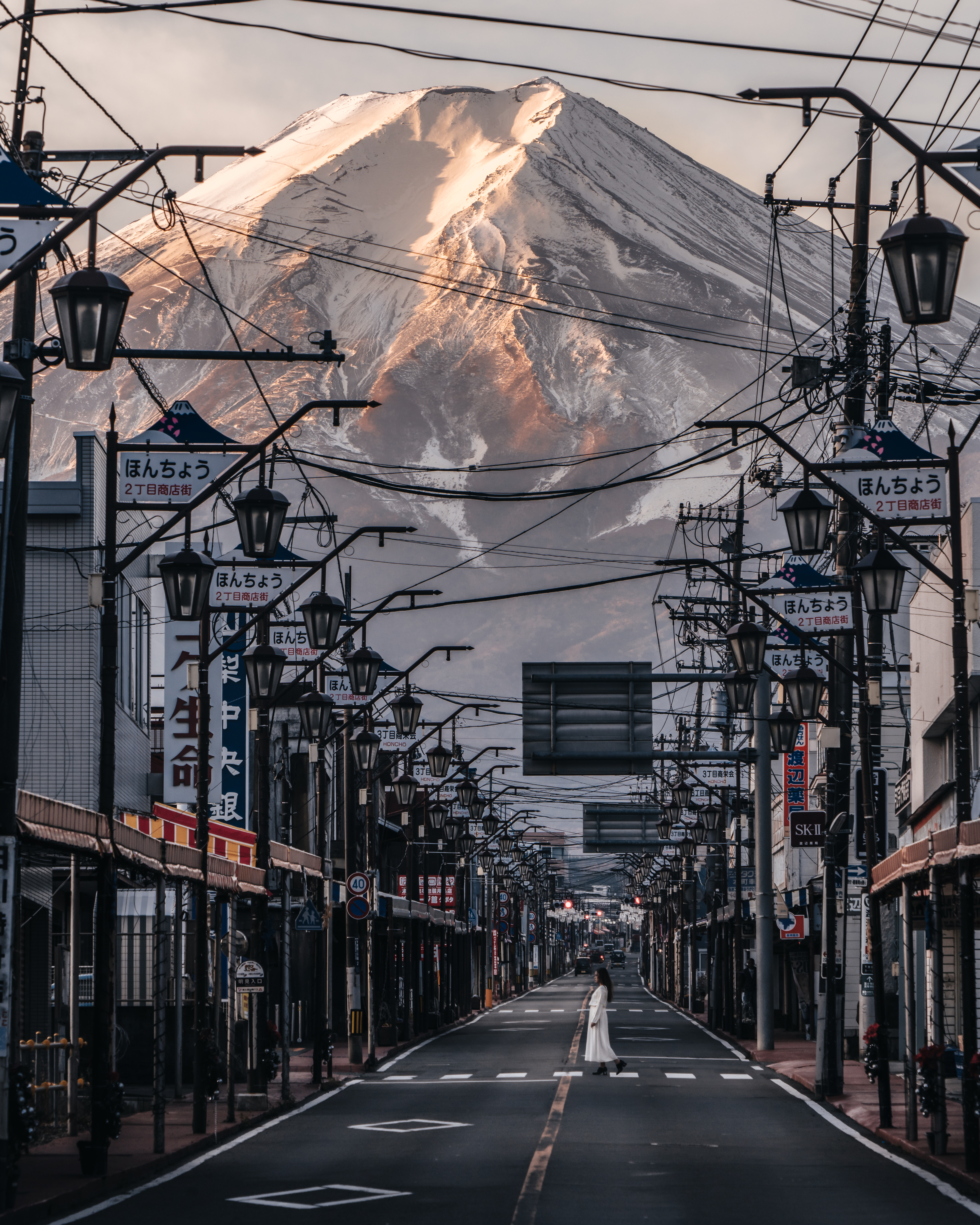 Mt. Fuji and Shopping District
