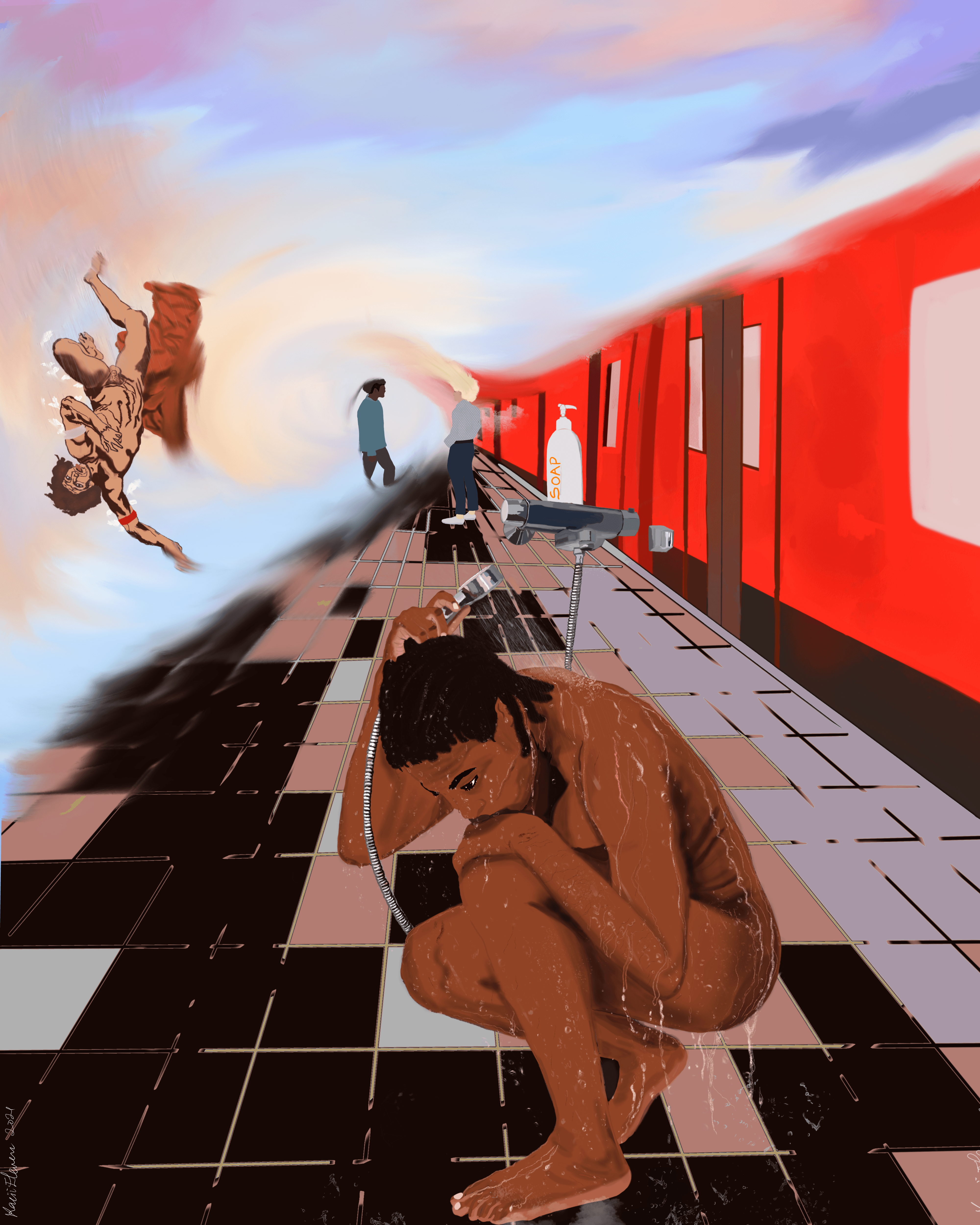 A Shower in the Station