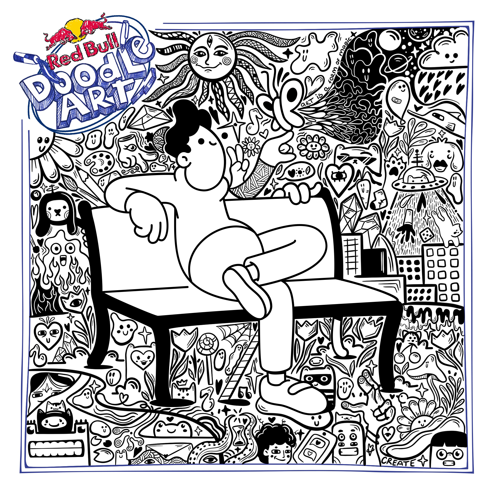 Red Bull Doodle Art Collection mentored by Burnt Toast #9931/12935