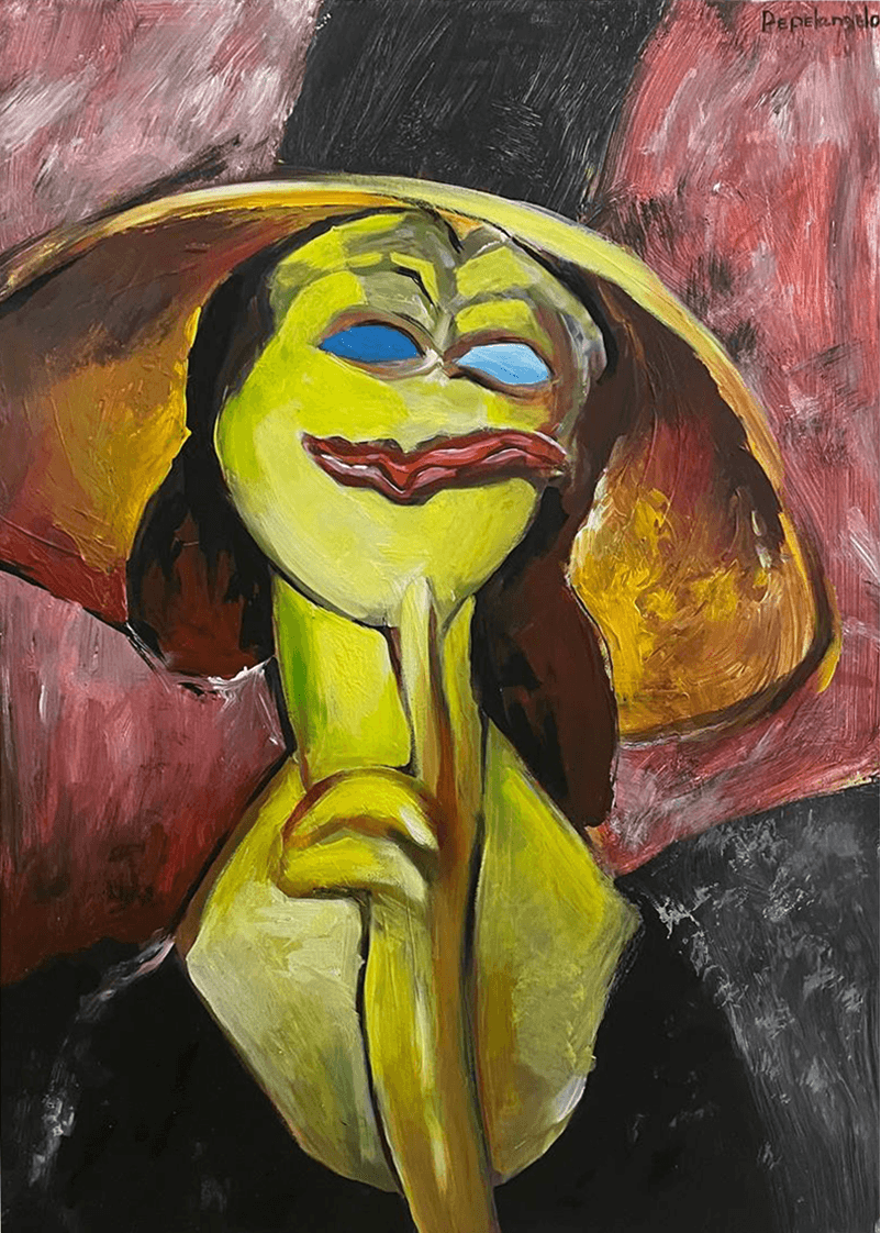 Portrait of Pepe in a large hat