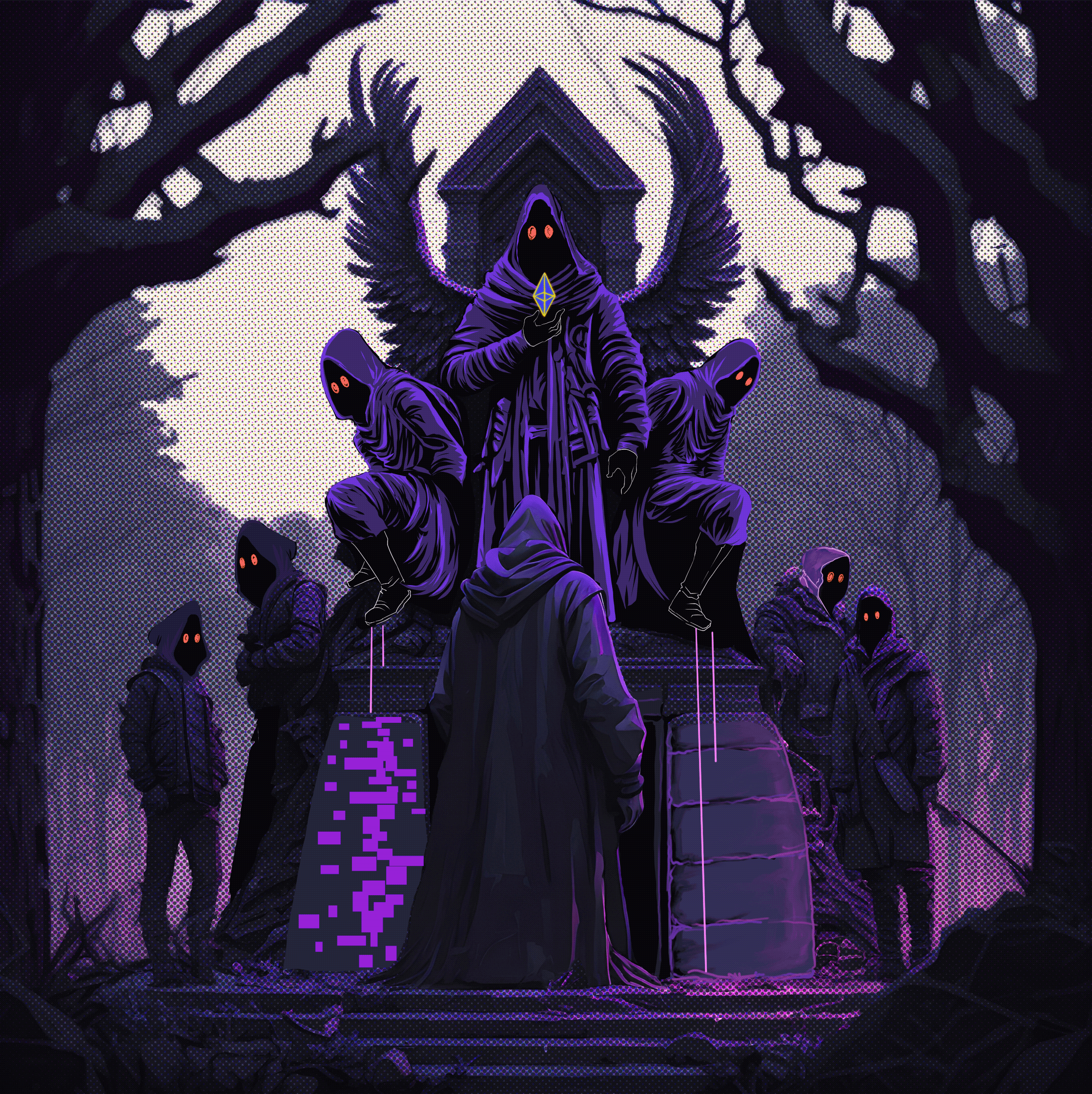 On the angel's side