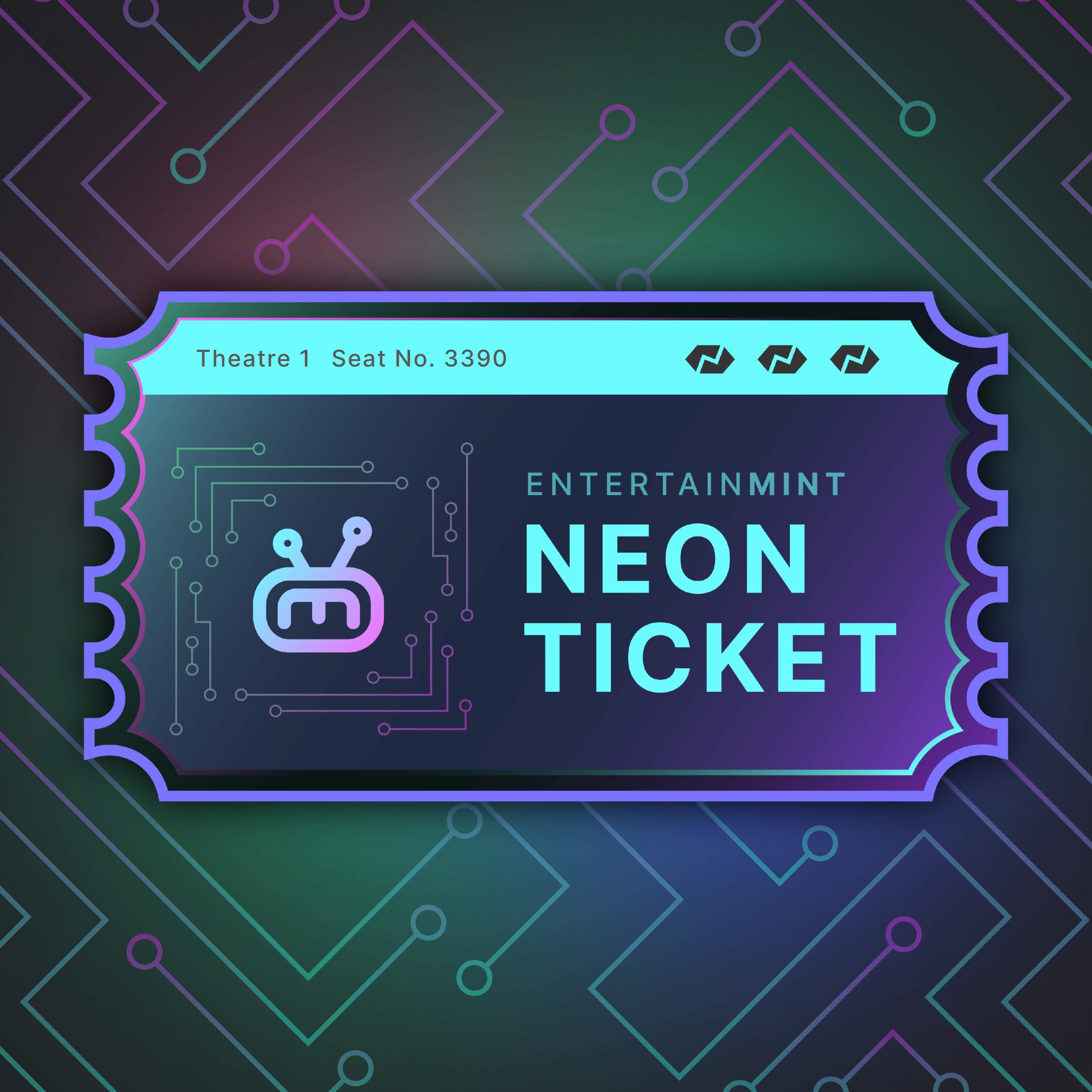 Neon Ticket #3390