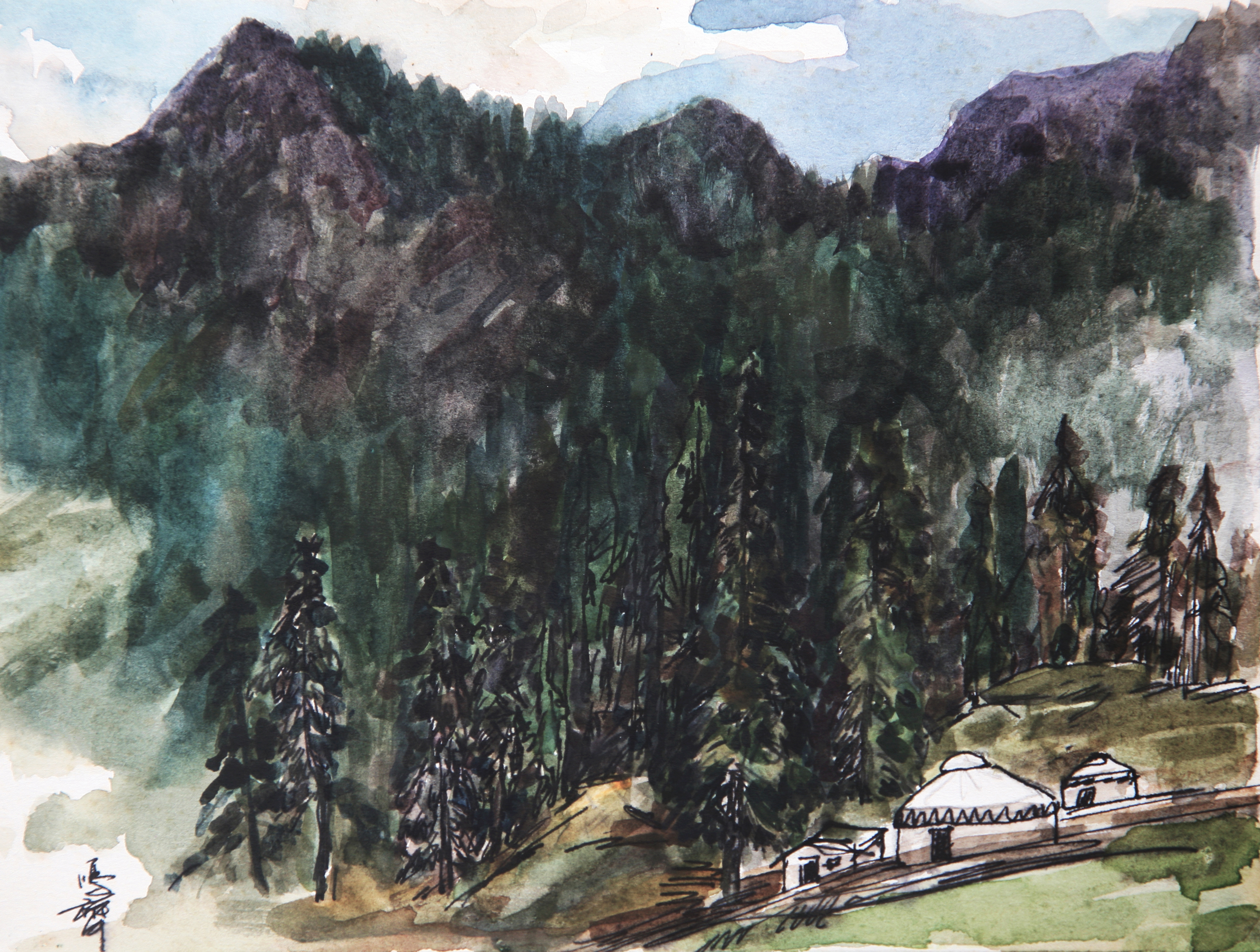 Sketching on the pasture is not merely capturing grass and sky,