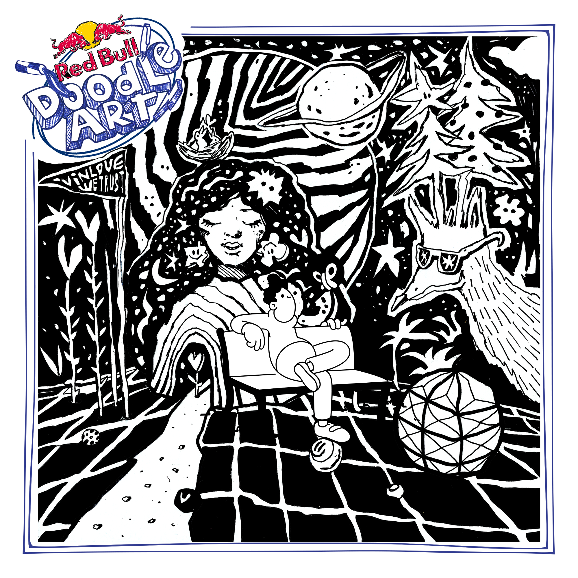 Red Bull Doodle Art Collection mentored by Burnt Toast #11287/12935