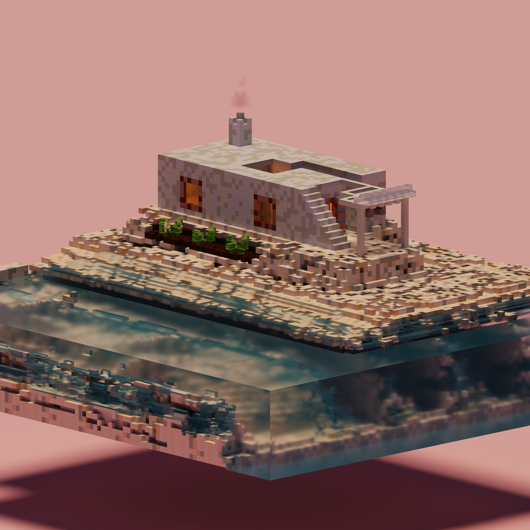Mediterranean House 3 - Voxelart