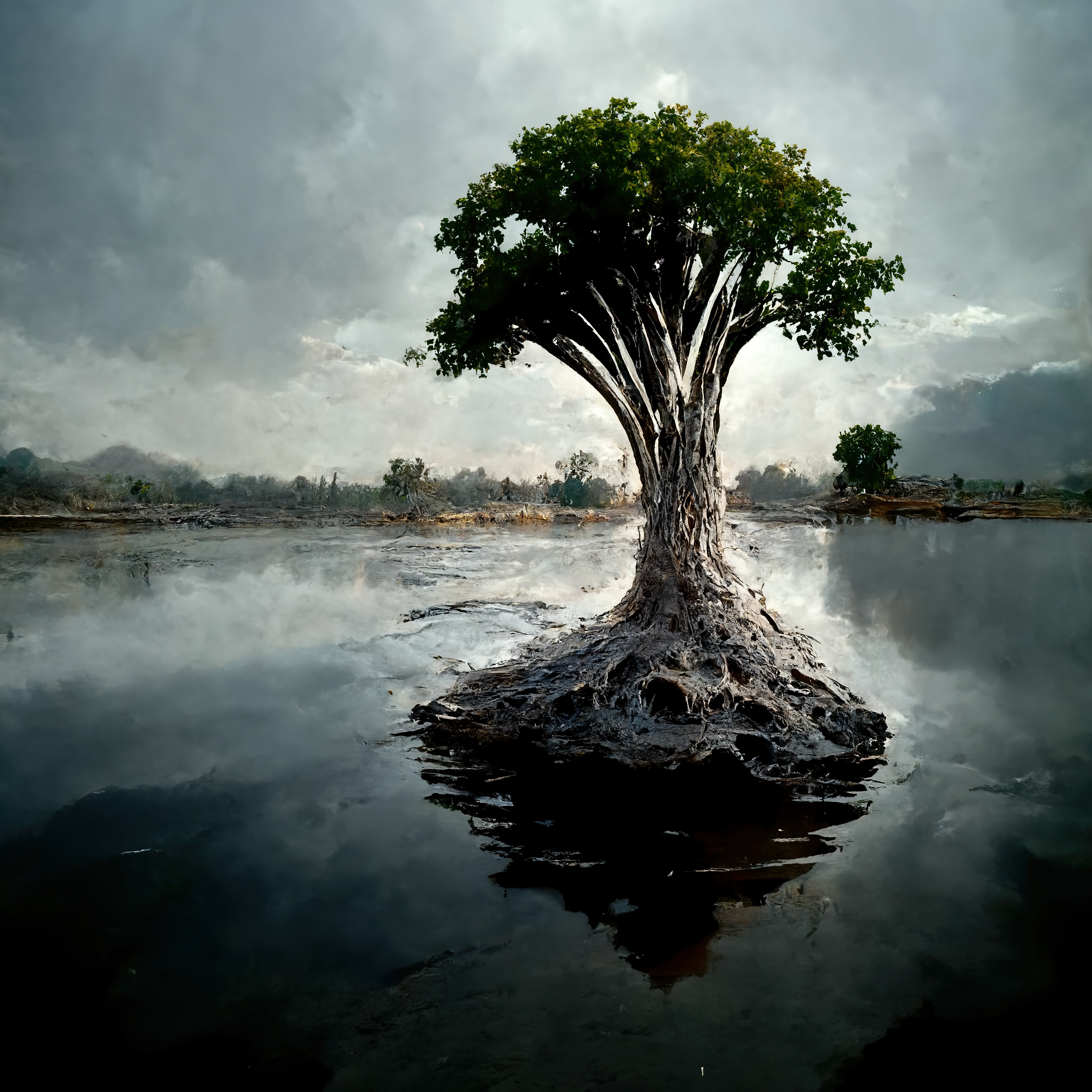 Tree in water