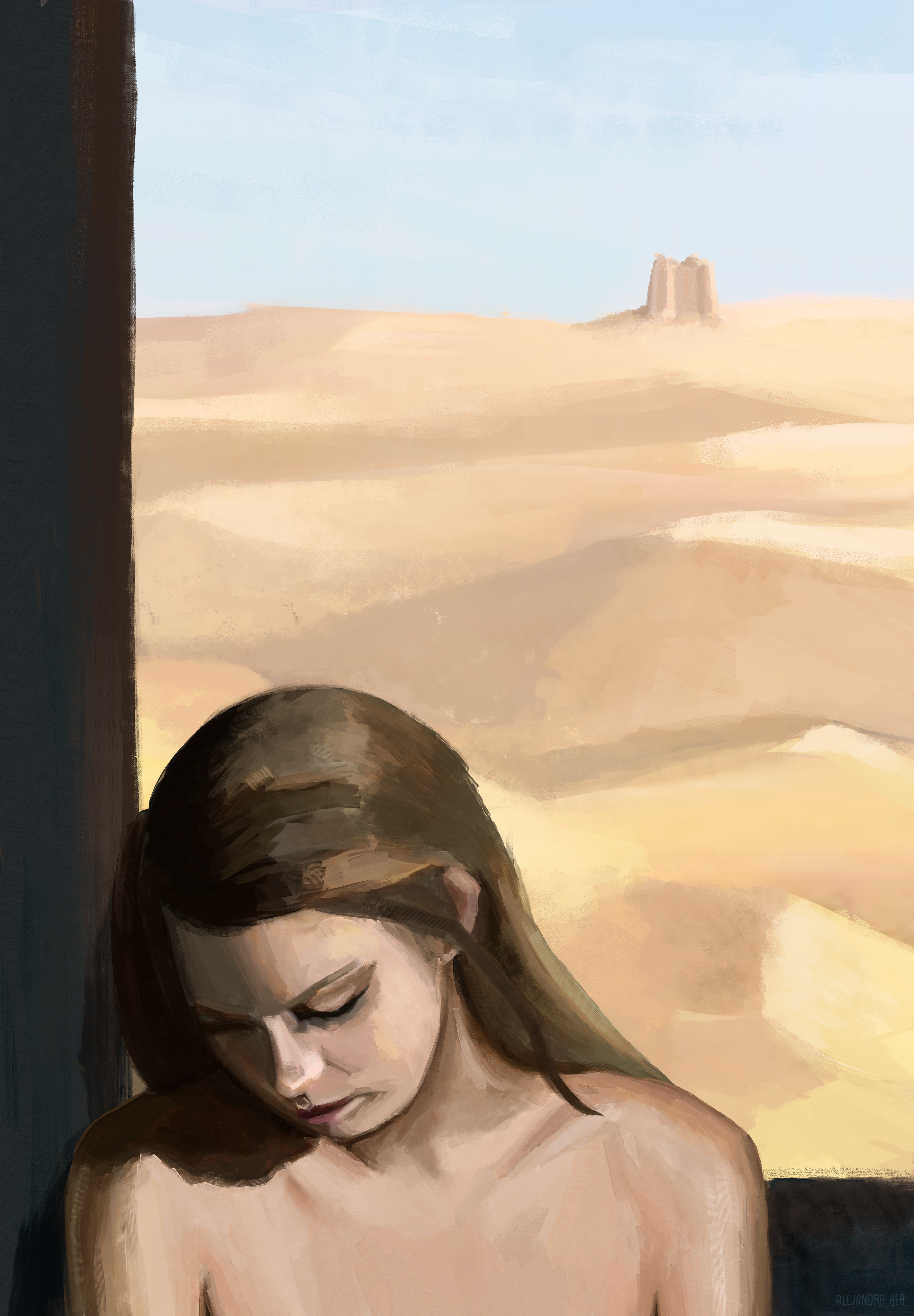 The Queen and her sandcastle