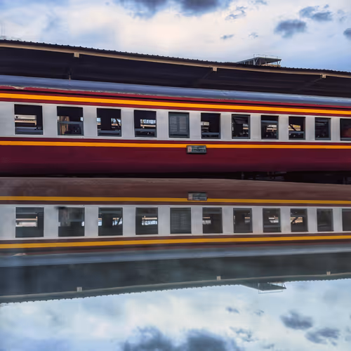 Train reflections #13 (in colour)