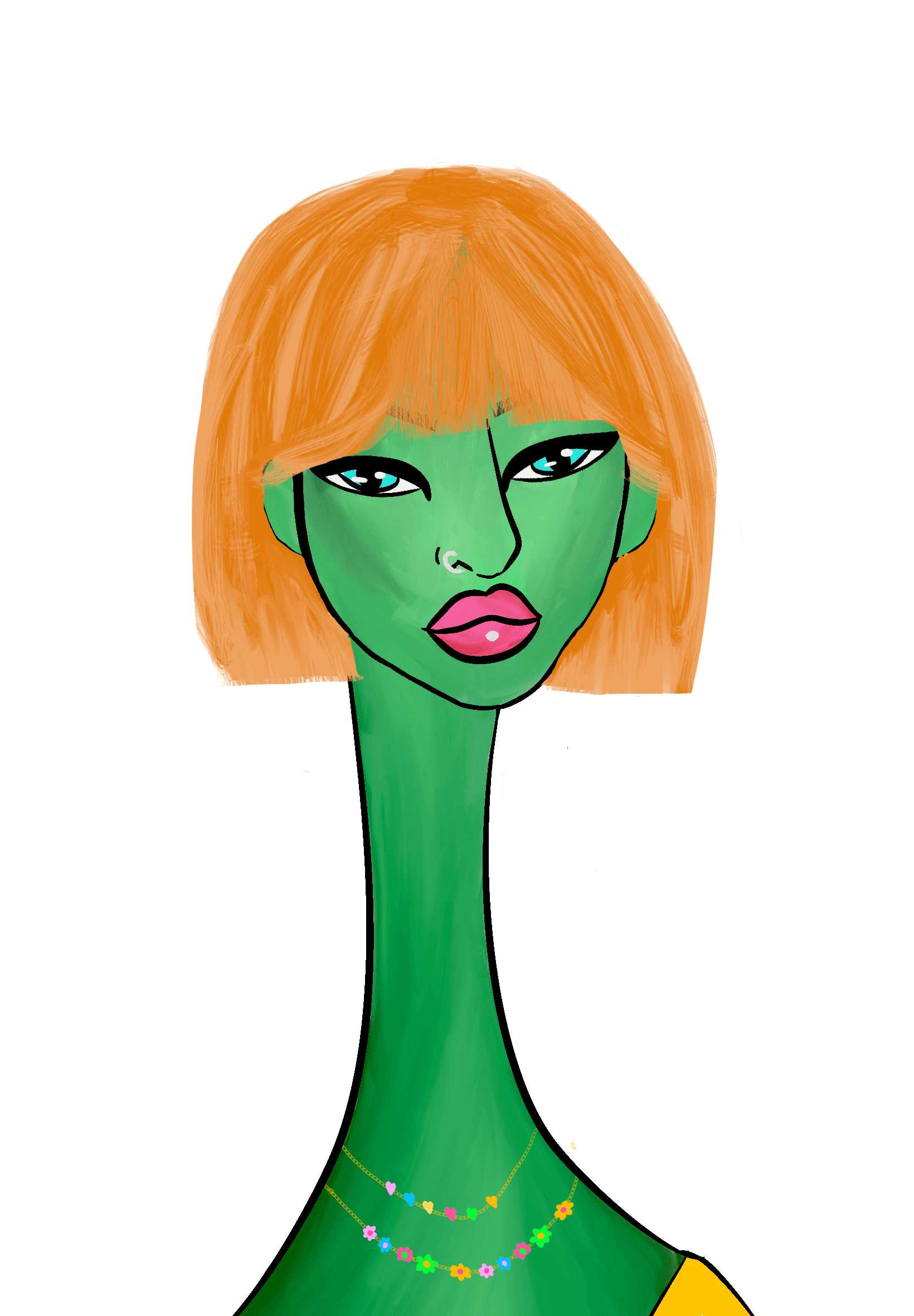 Long Neckie Lady #509