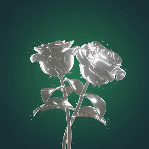 Clear Glass Roses Anniversary Bouquet