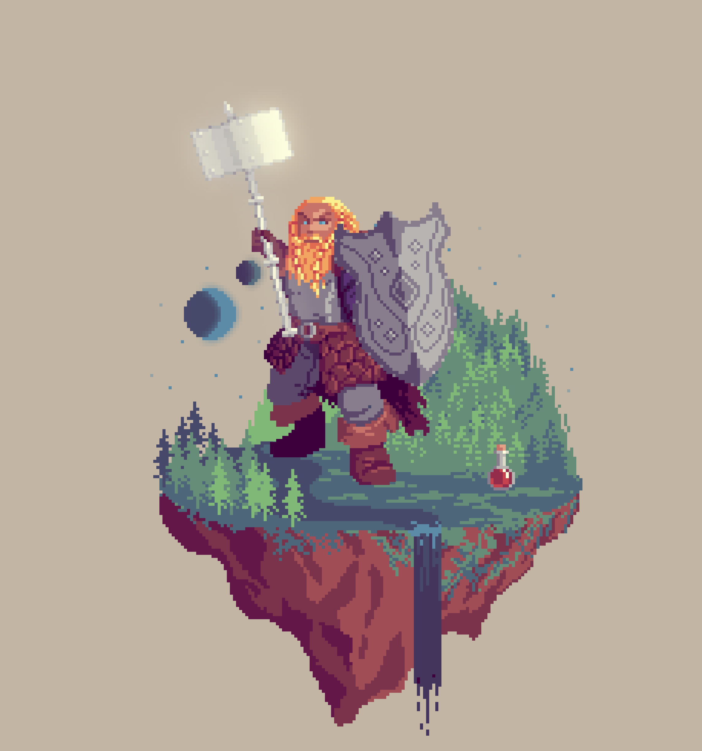 Gold Dwarf Resplendence Cleric from The Forest + Potion