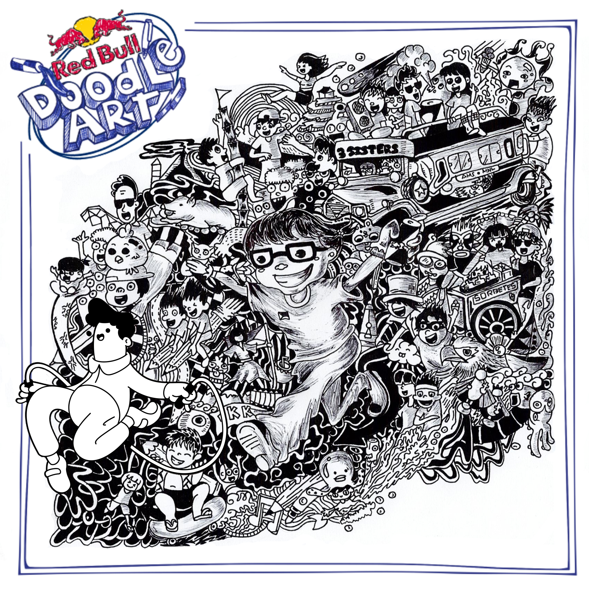 Red Bull Doodle Art Collection mentored by Burnt Toast #9947/12935
