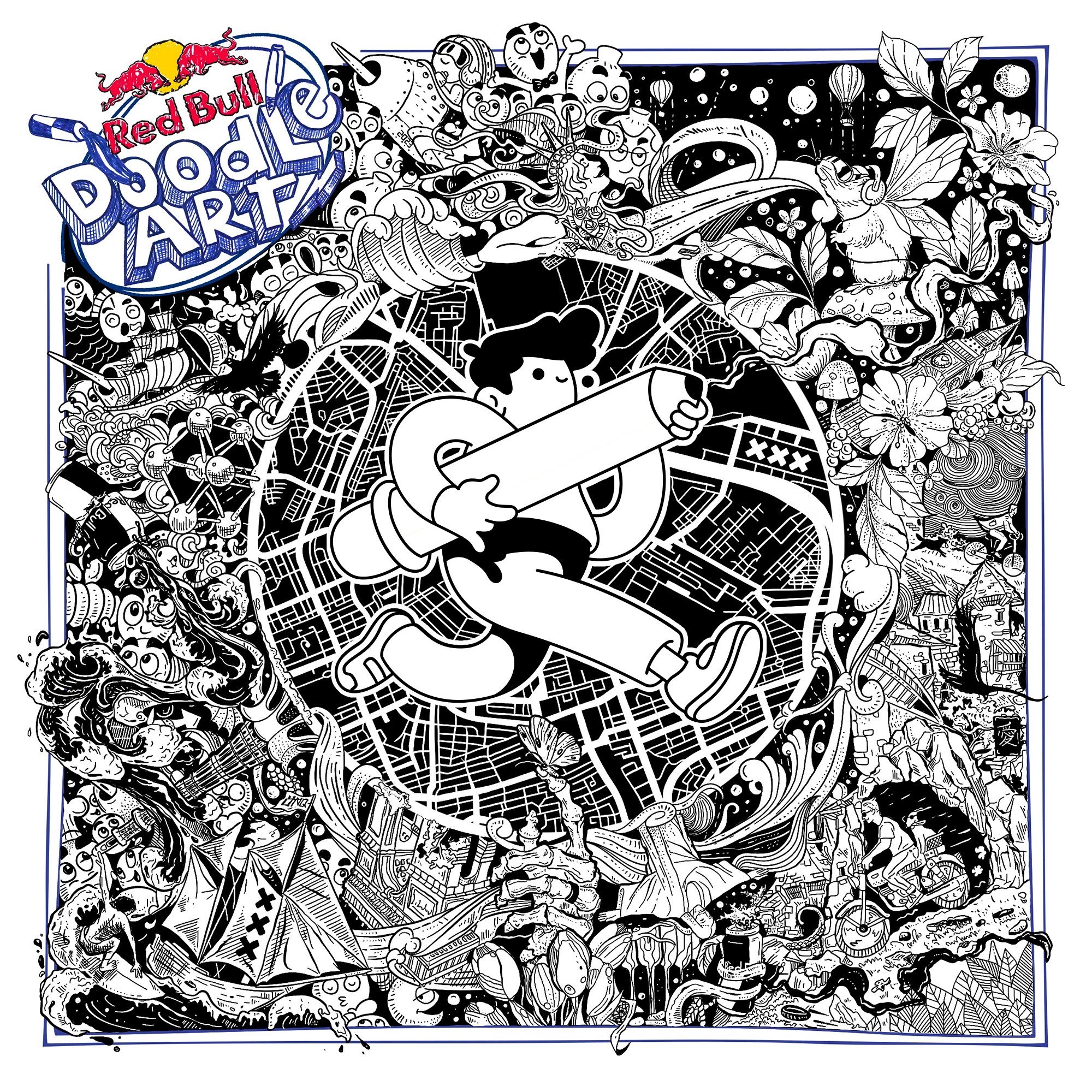 Red Bull Doodle Art Collection mentored by Burnt Toast #9946/12935