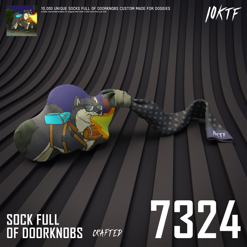Kennel Sock Full of Doorknobs #7324