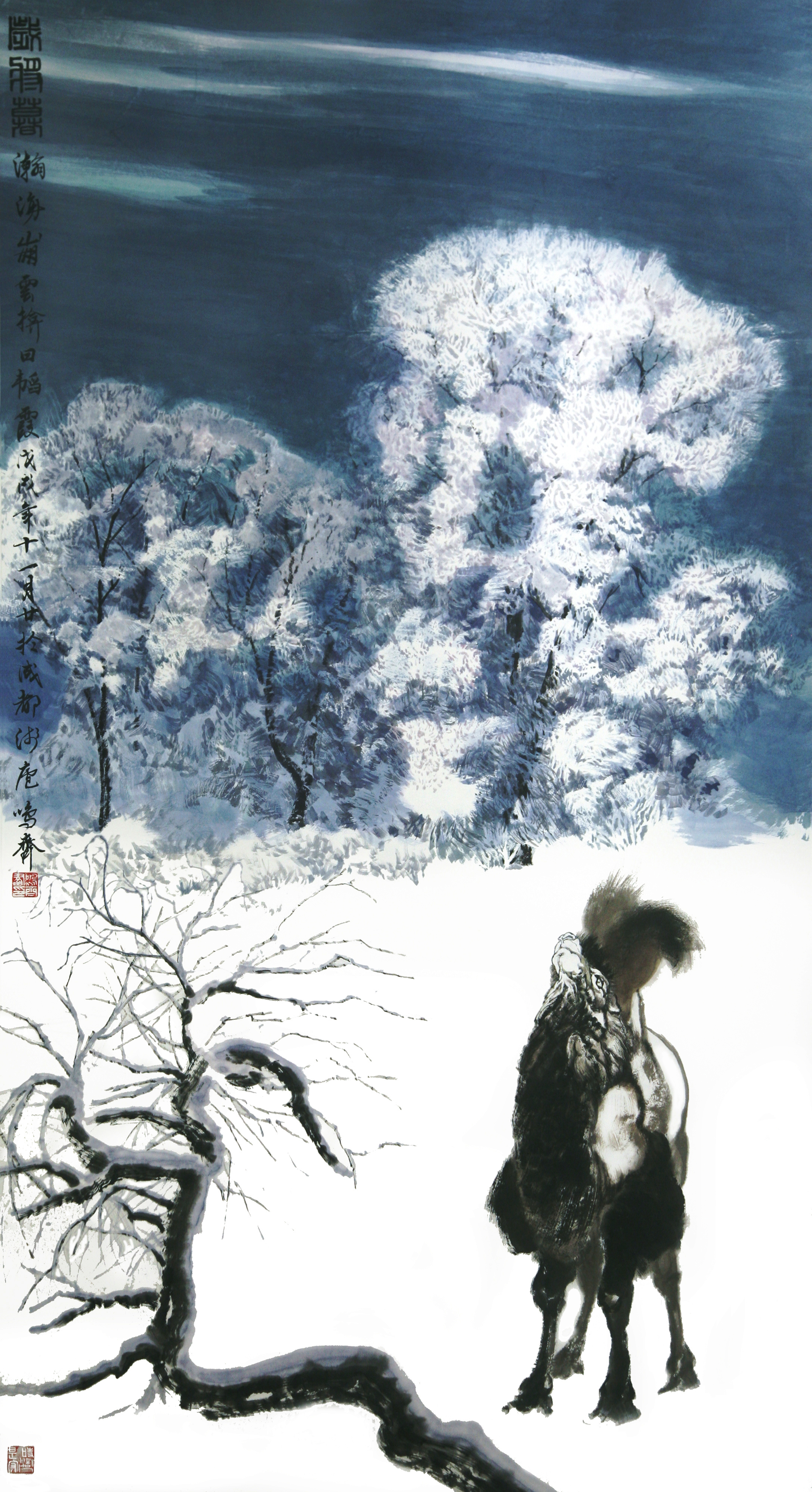 Year draws to its close, desert hues steep the frosty weeds