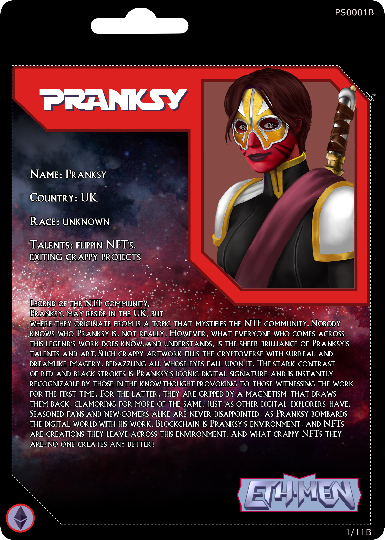 ETH-MEN/Pranksy/PS0001B/1st edition