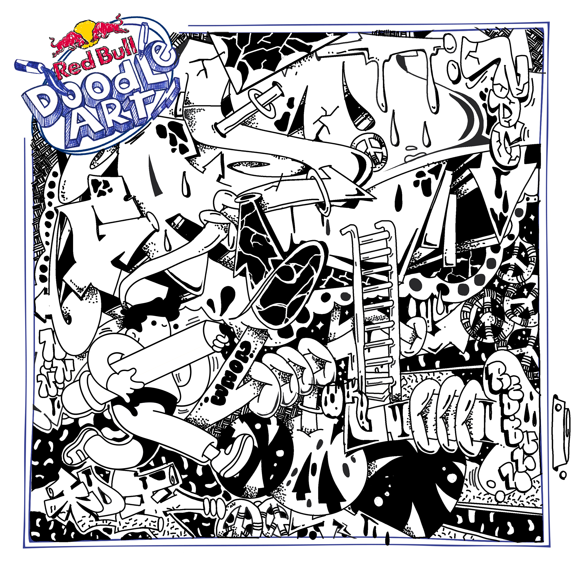 Red Bull Doodle Art Collection mentored by Burnt Toast #9958/12935