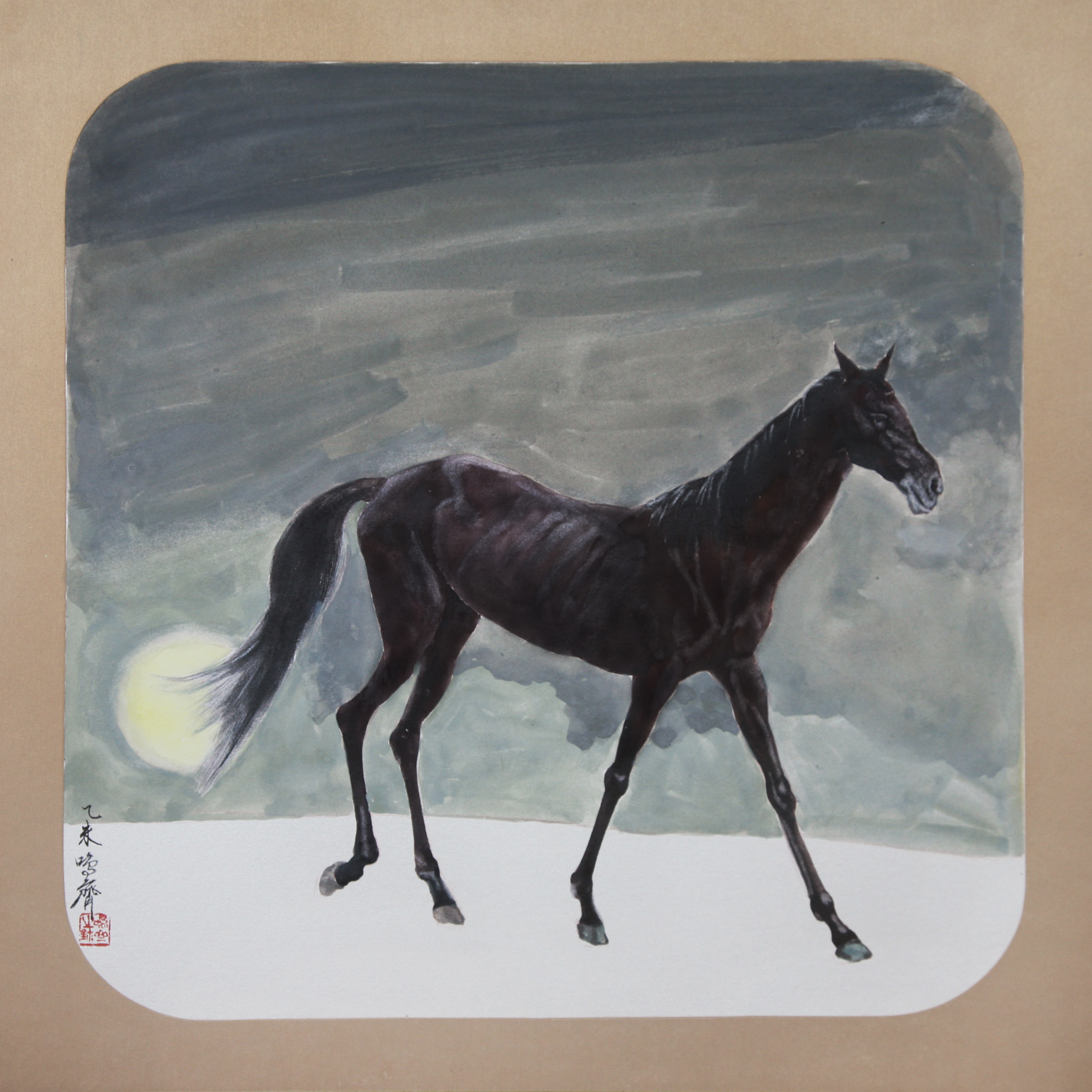 When shall I don the golden rein, to gallop through the clear autumn plain