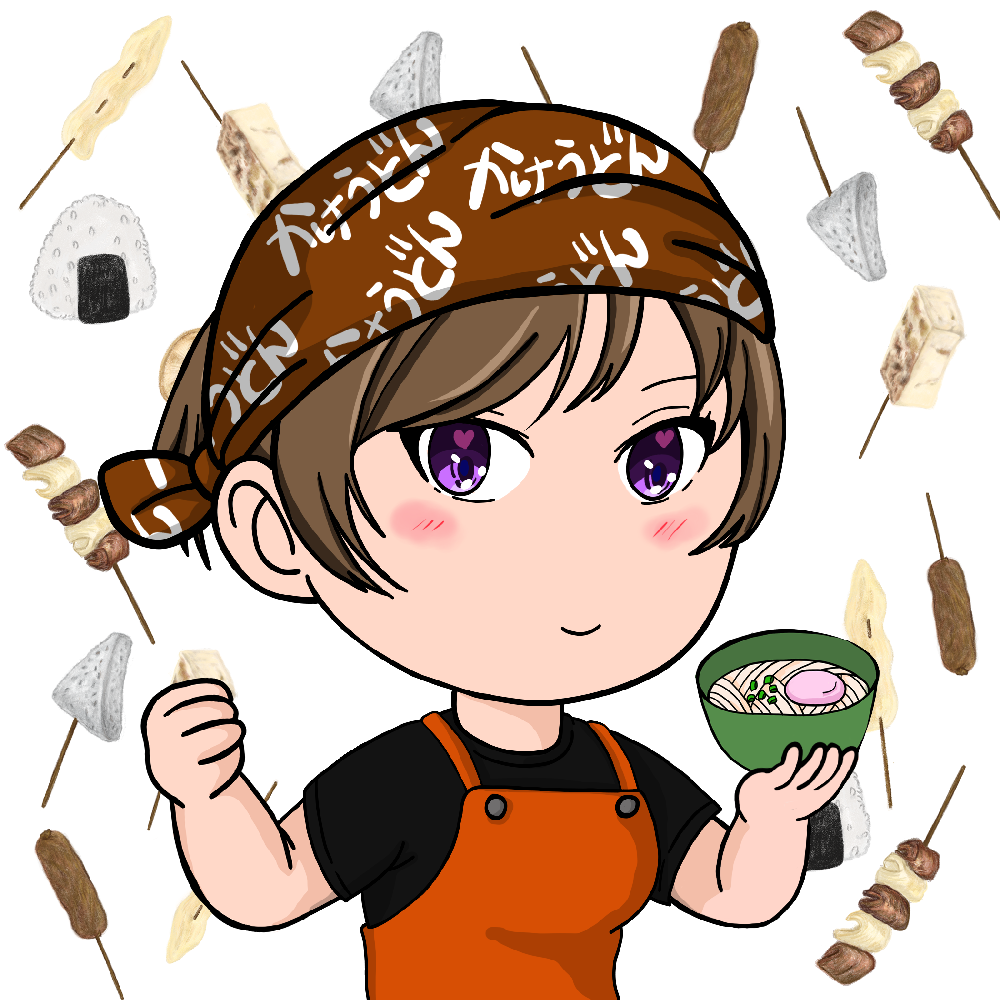 SanuQN! black orange apron #9007