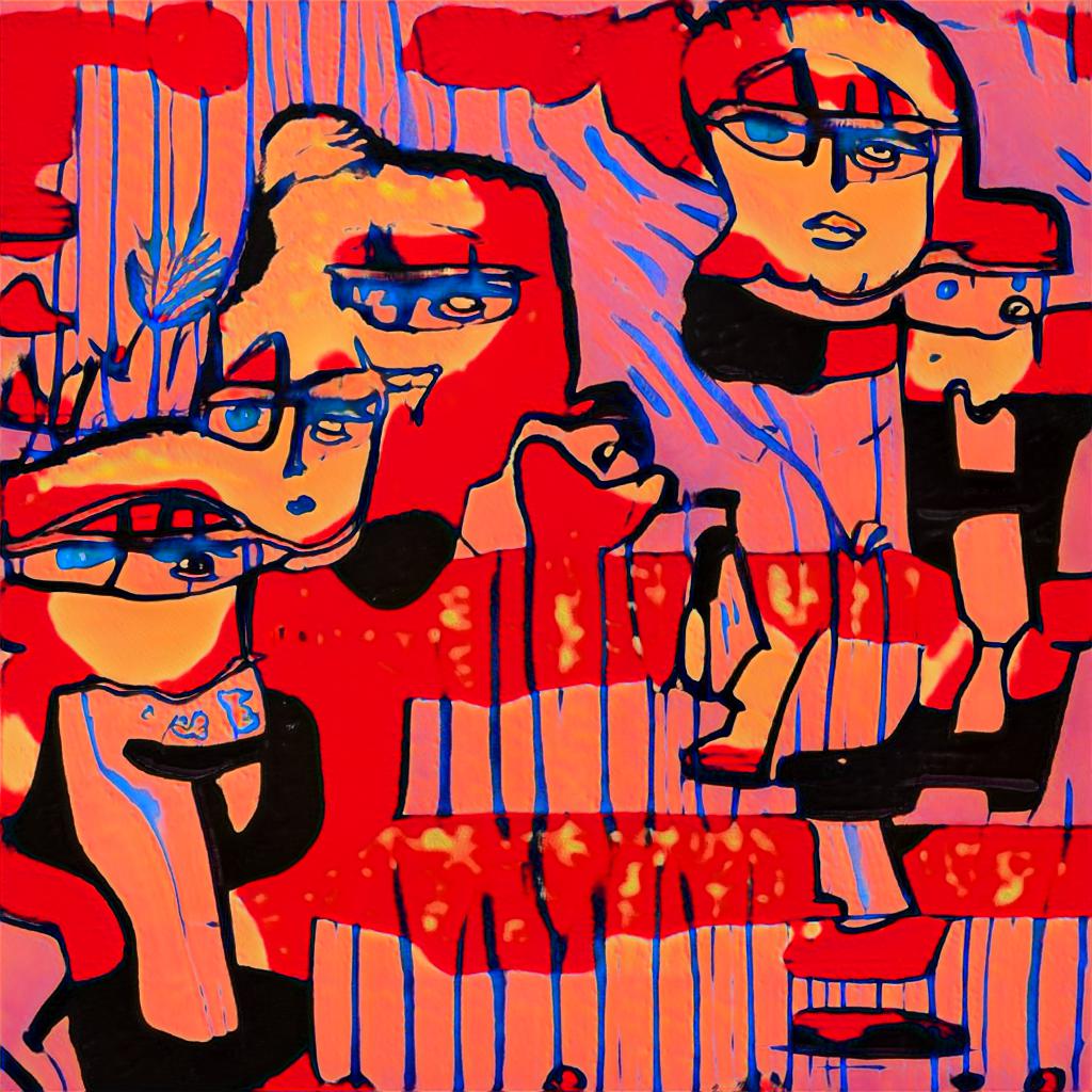 neon keith haring
