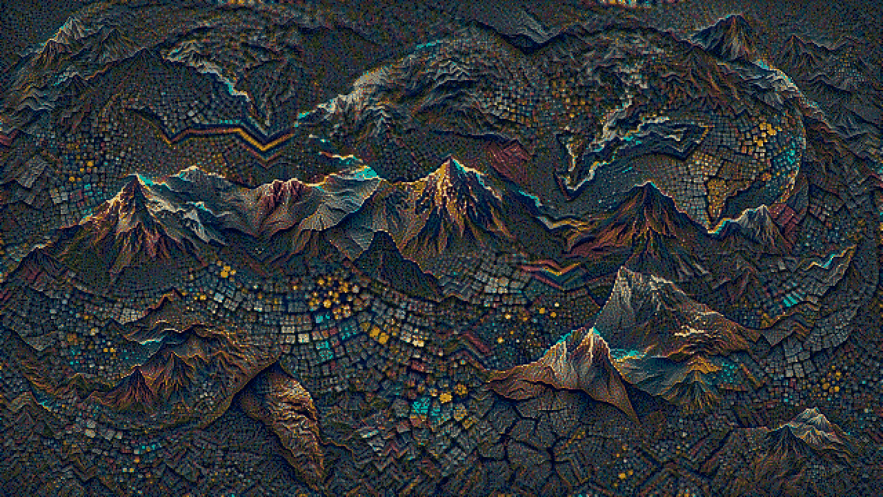 MOSAIC MOUNTAIN RANGE EARTH ELEMENT