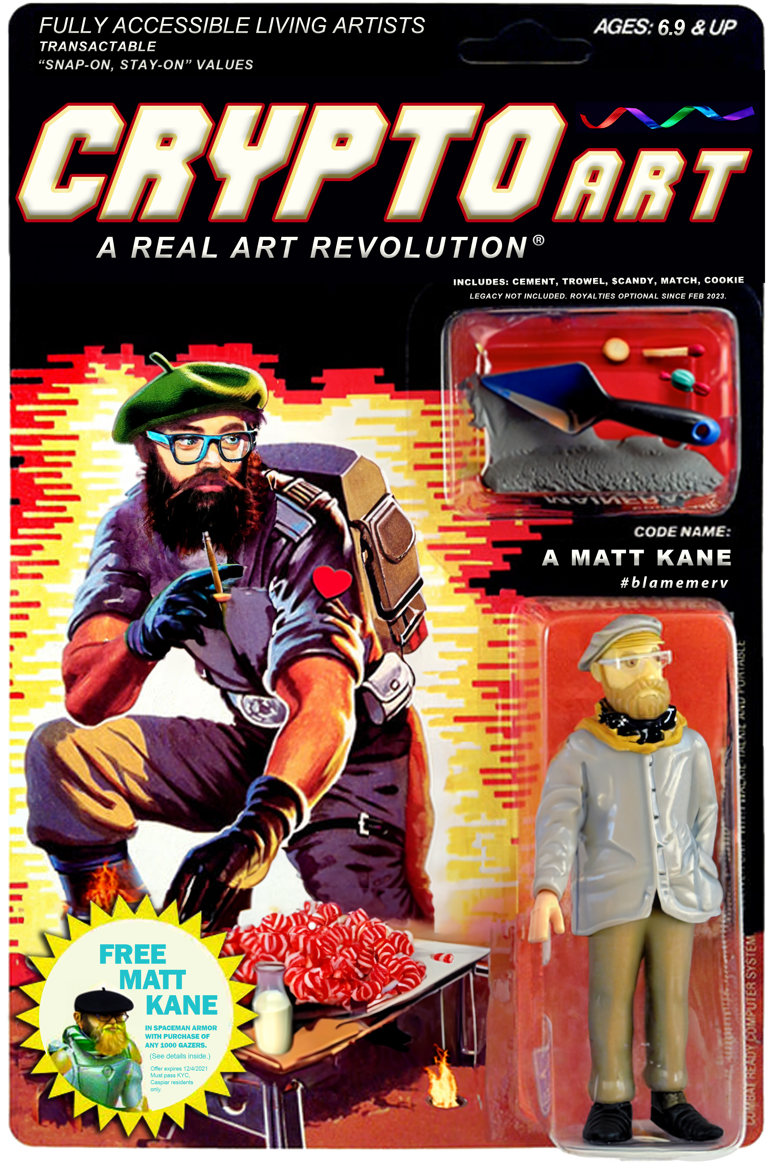 A MATT KANE Action Figure with Cement Trowel