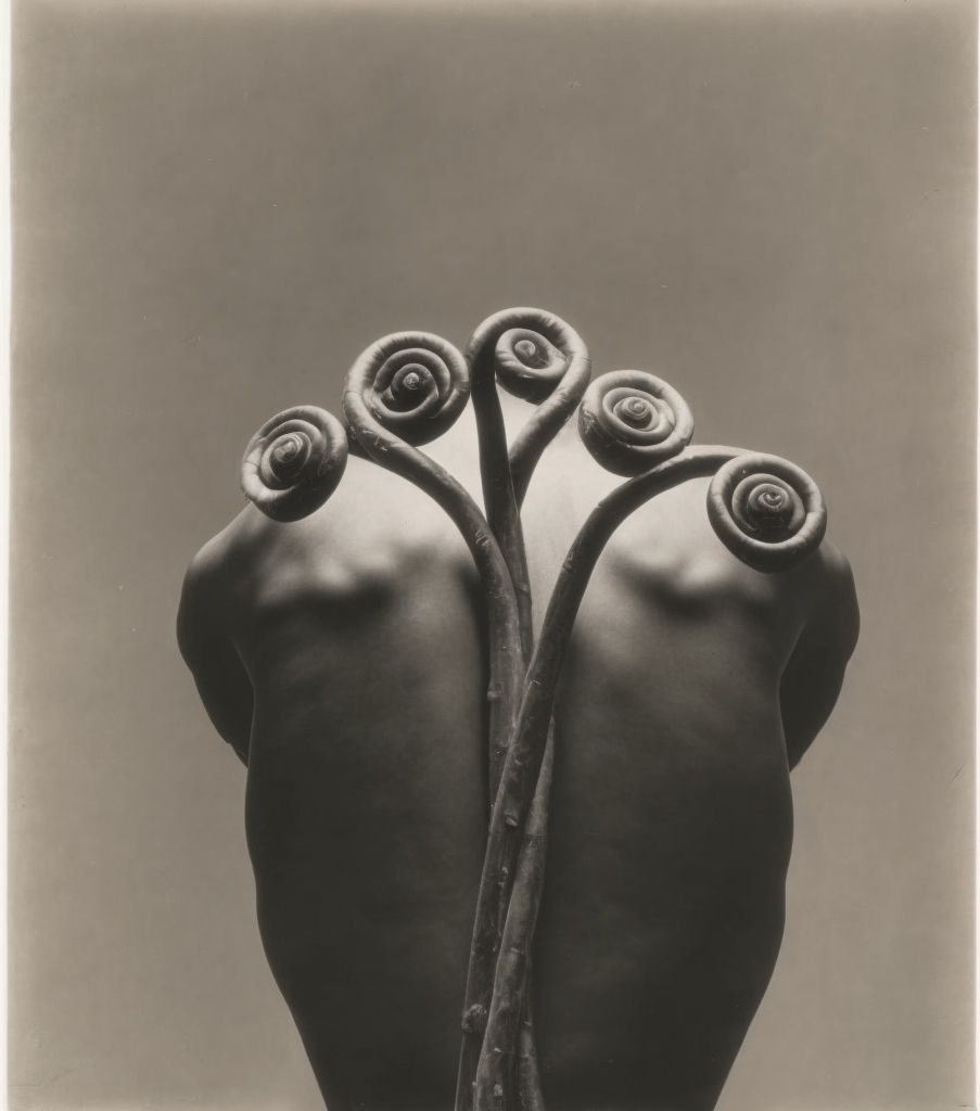 Giant Maidenhair Fern, Silver Gelatin Print (developing-out-process, sulfar toning), 1930