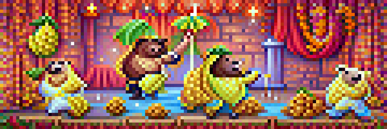 135 The bears are dancing in the banana rain AI Pixel Buddies NFT Price, Transactions