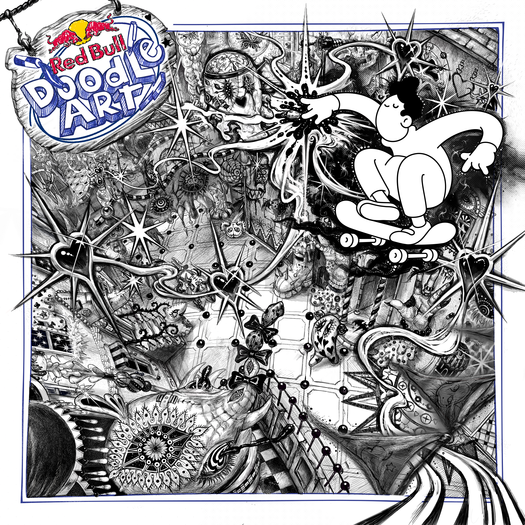 Red Bull Doodle Art Collection mentored by Burnt Toast #9929/12935