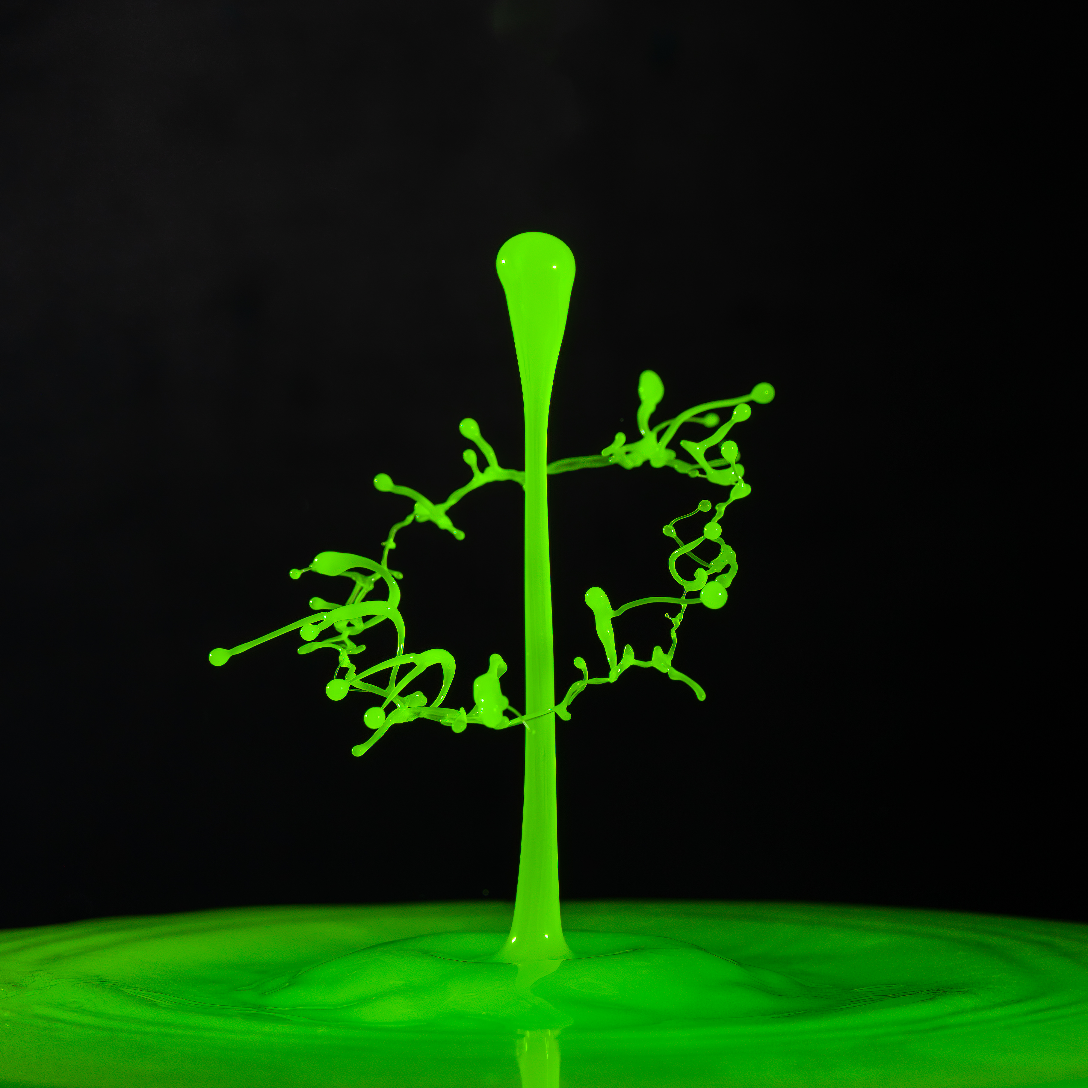 Splash of Green Candle #6
