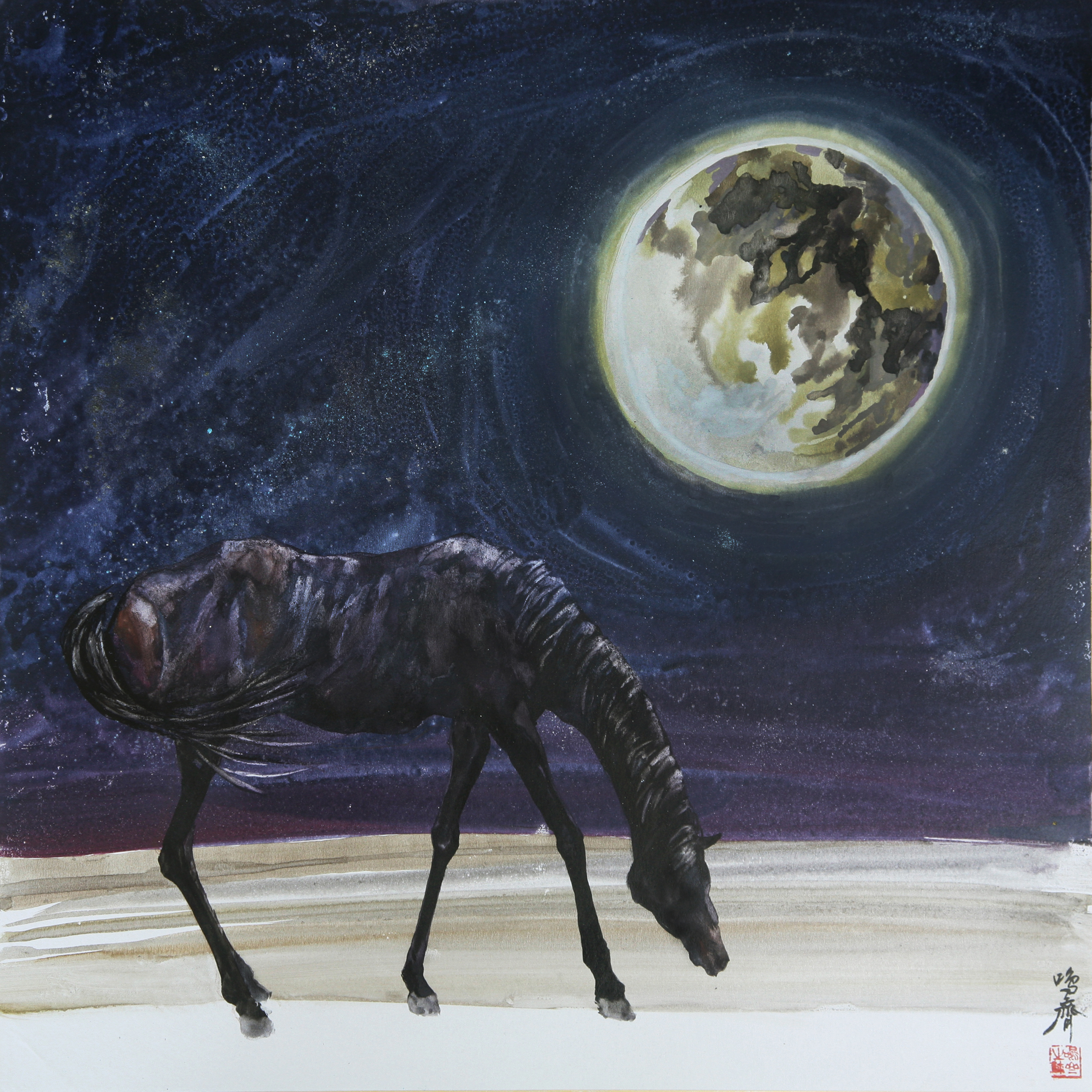 In the quiet night, I think a thousand miles;