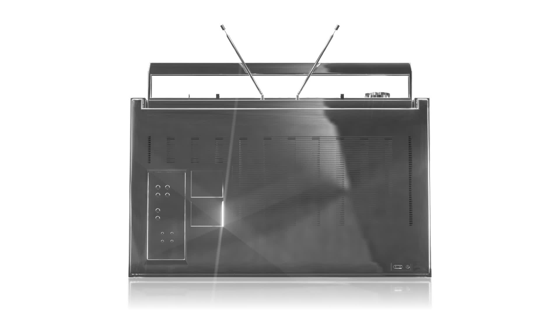 CHROME BOOMBOX ON WHITE #6/22