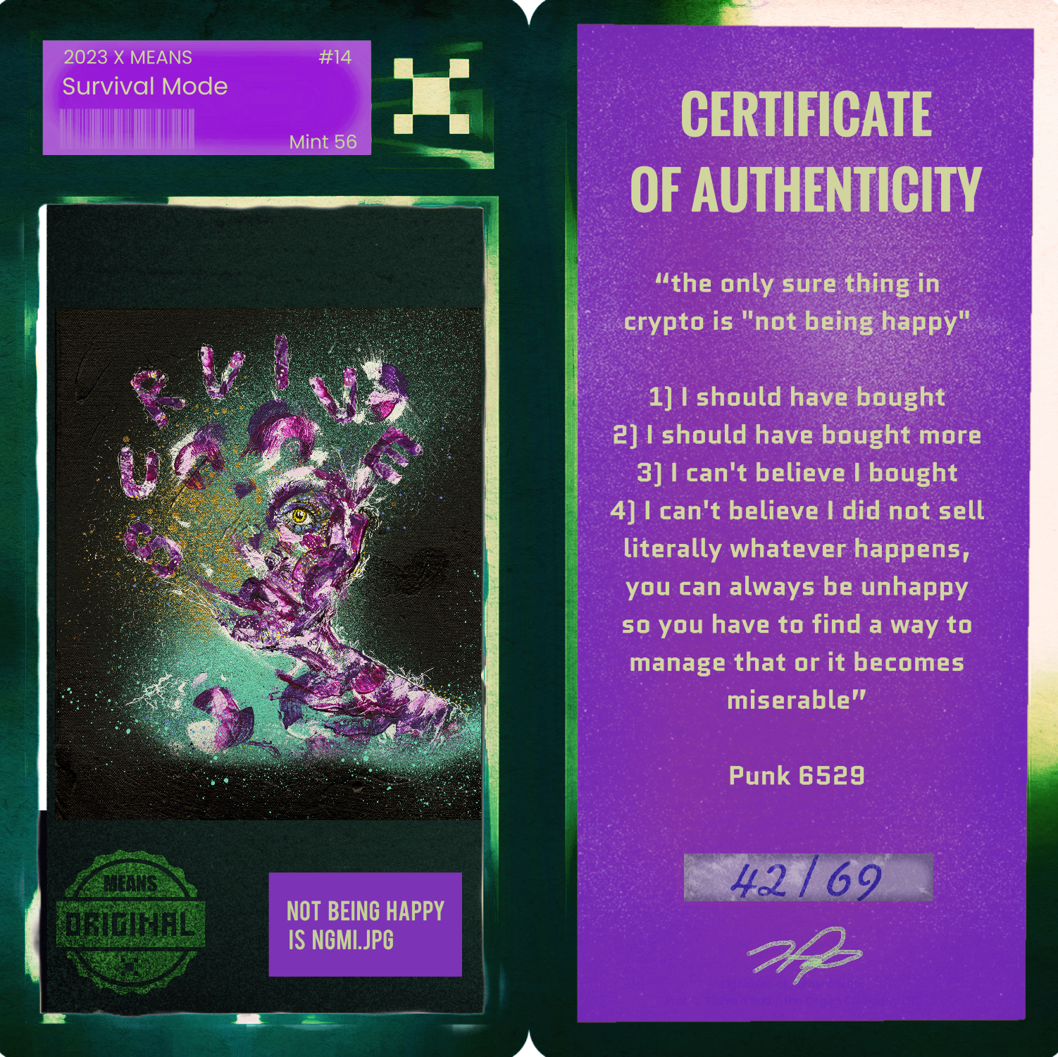 Not being happy is NGMI