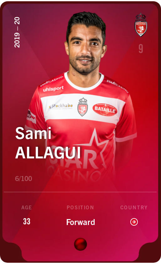 Sami Allagui 2019-20 • Rare 6/100