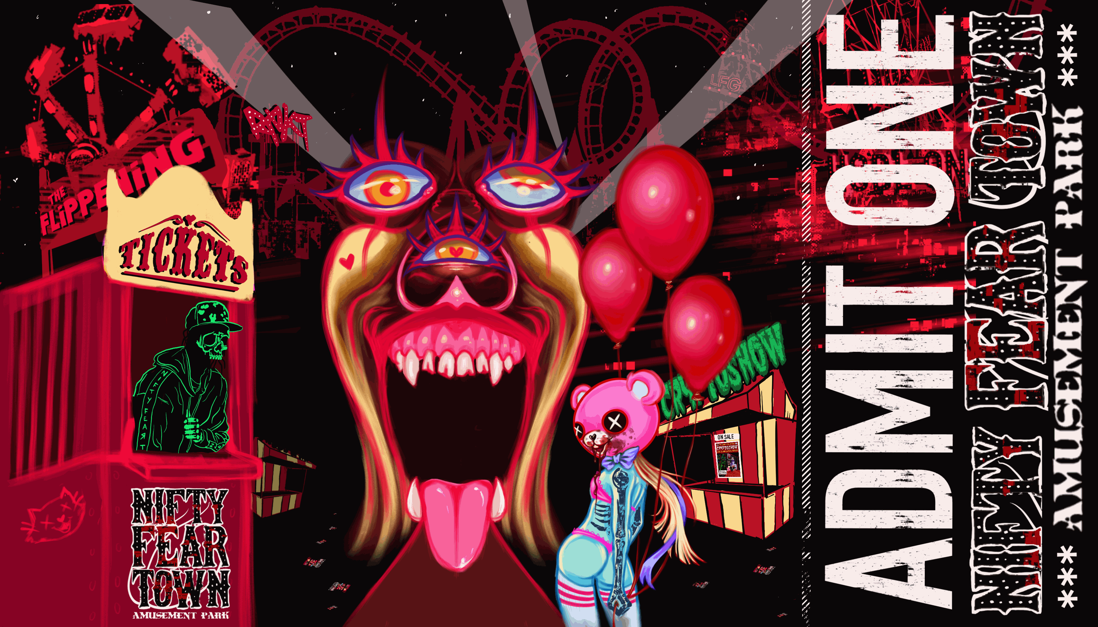 Nifty Fear Town Amusement Park Ticket #51/146