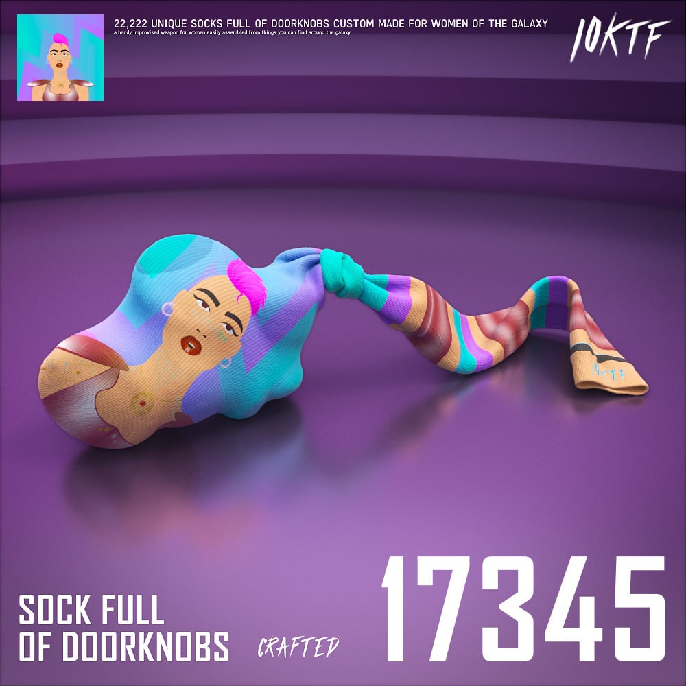 Galaxy Sock Full of Doorknobs #17345