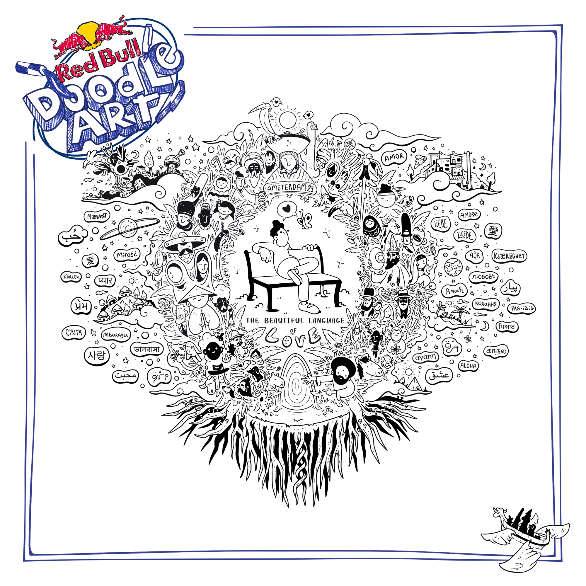 Red Bull Doodle Art Collection mentored by Burnt Toast #9911/12935