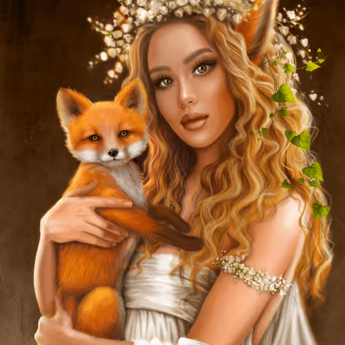 Motherly fox by @cherskova_art