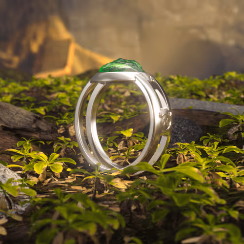 "Demon Grasp" Silver Ring of Protection +1