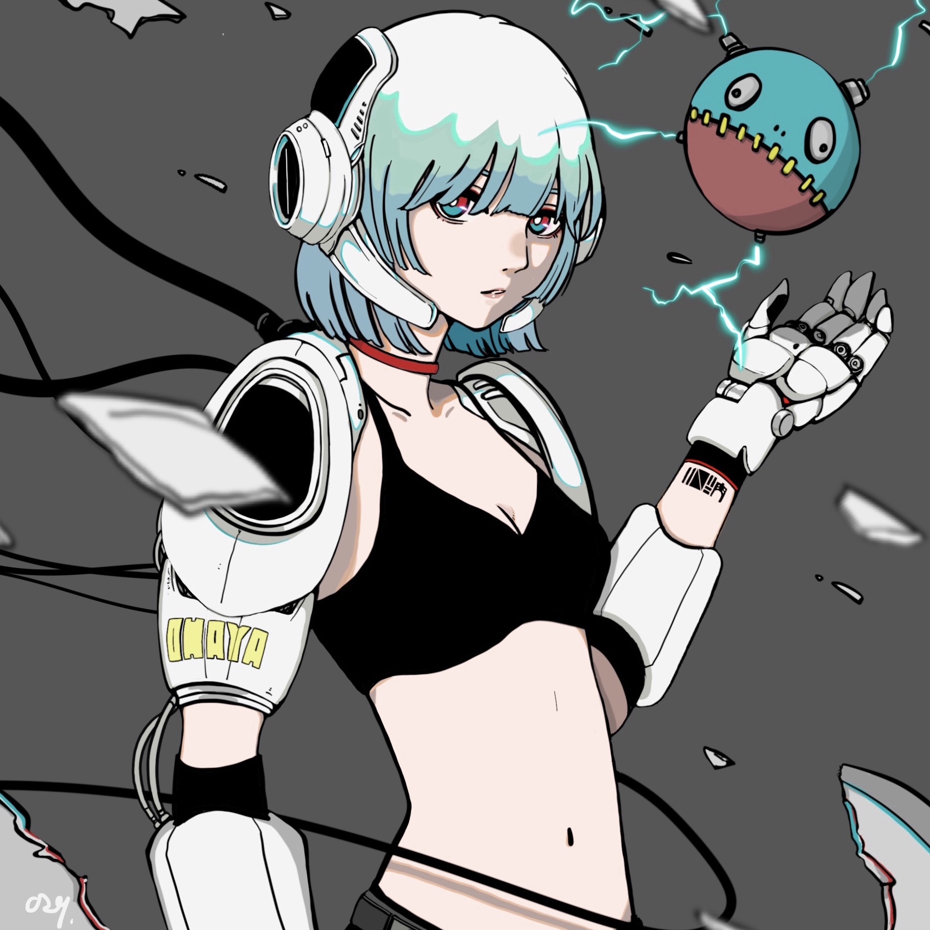 White machine girl