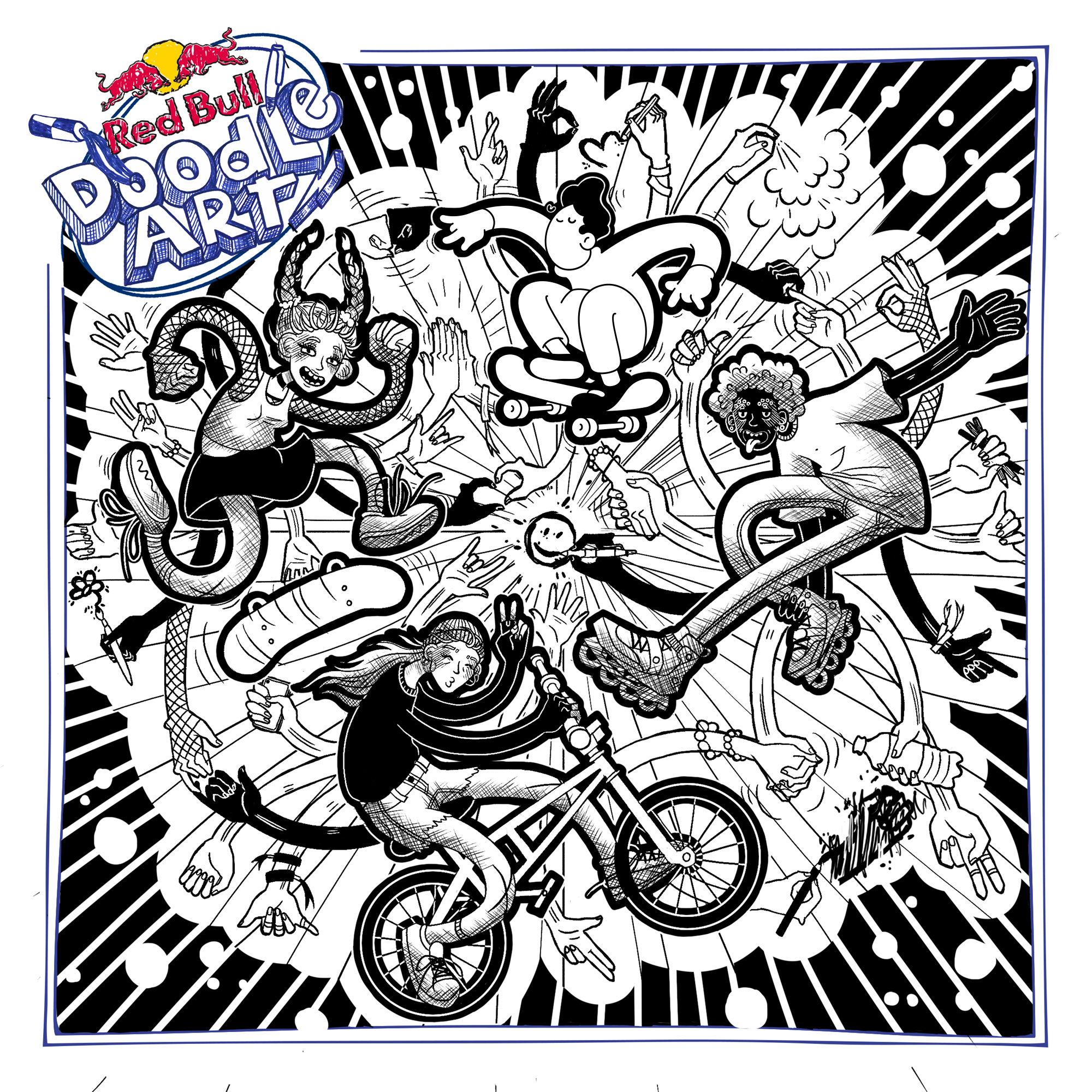 Red Bull Doodle Art Collection mentored by Burnt Toast #10705/12935