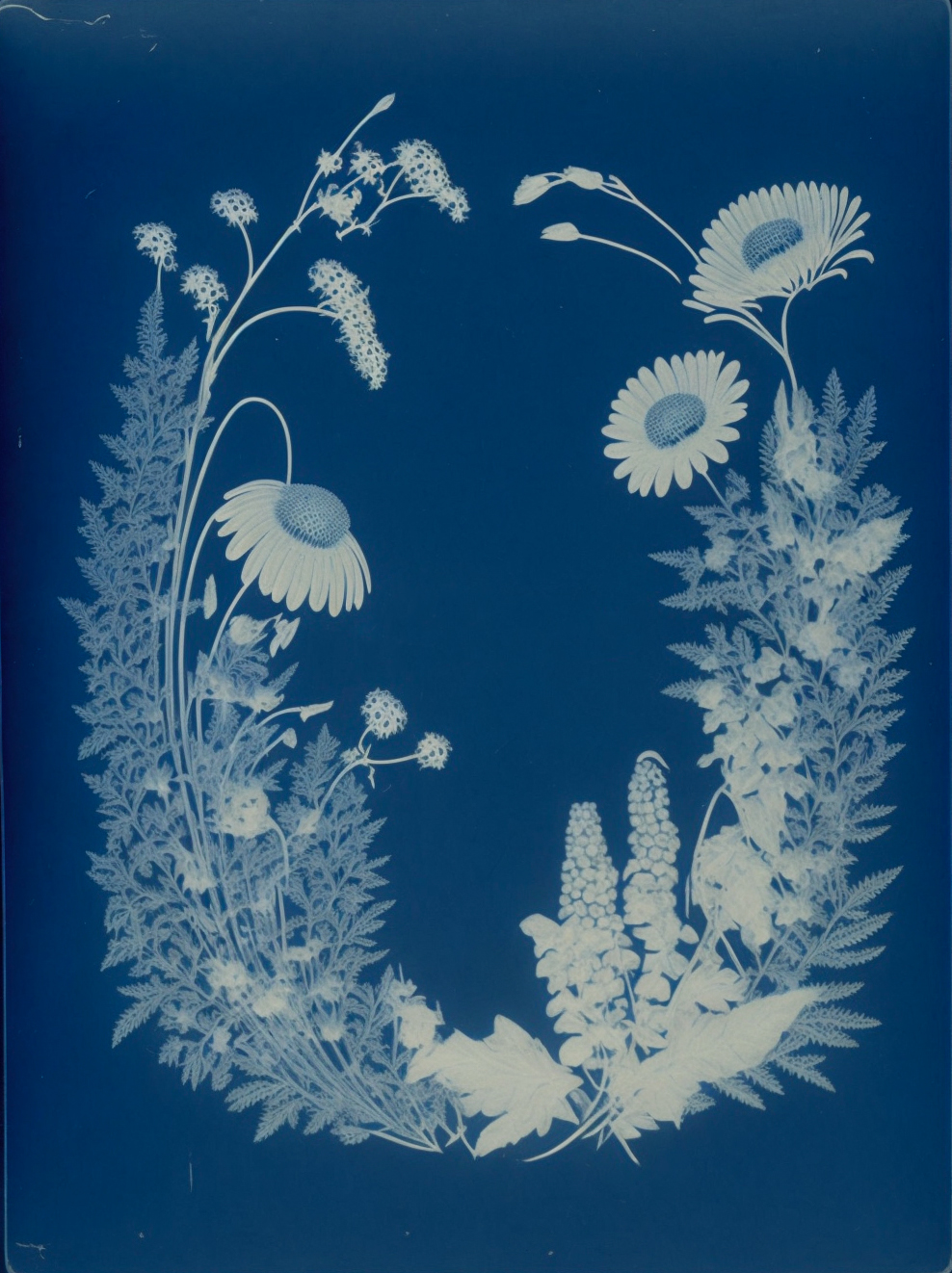 Garden Specimens, Photogenic Drawing (cyanotype), 1844